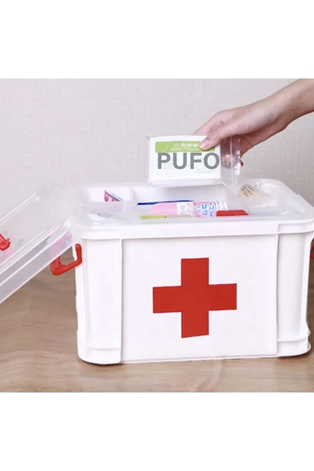 PUFO-Cutie organizatoare și de depozitare a medicamentelor, Medicamente, 22 x 17 cm 2