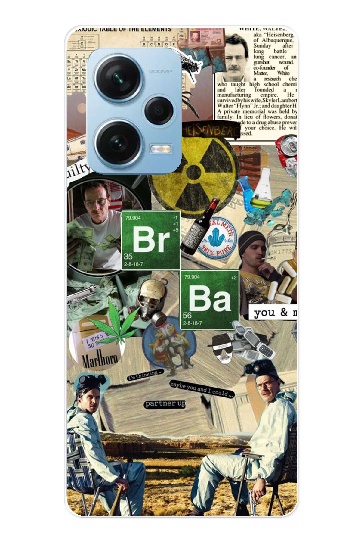 TechTree Redmi Note 12 PRO 5G Uyumlu Breaking Bad Kolaj Şeffaf Silikon Kılıf
