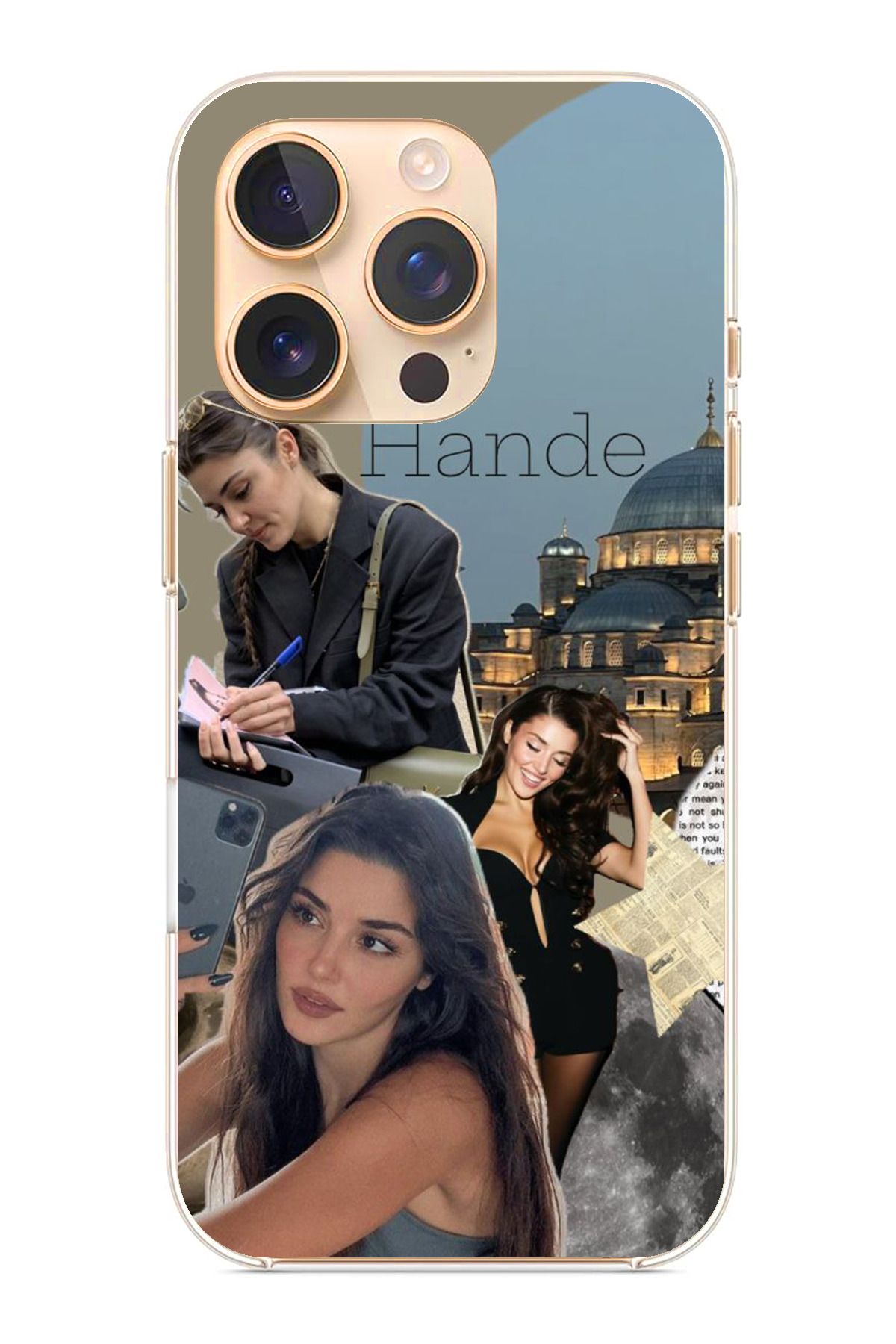 TechTree iPhone 16 Pro Uyumlu Hande Erçel Şeffaf Silikon Kılıf