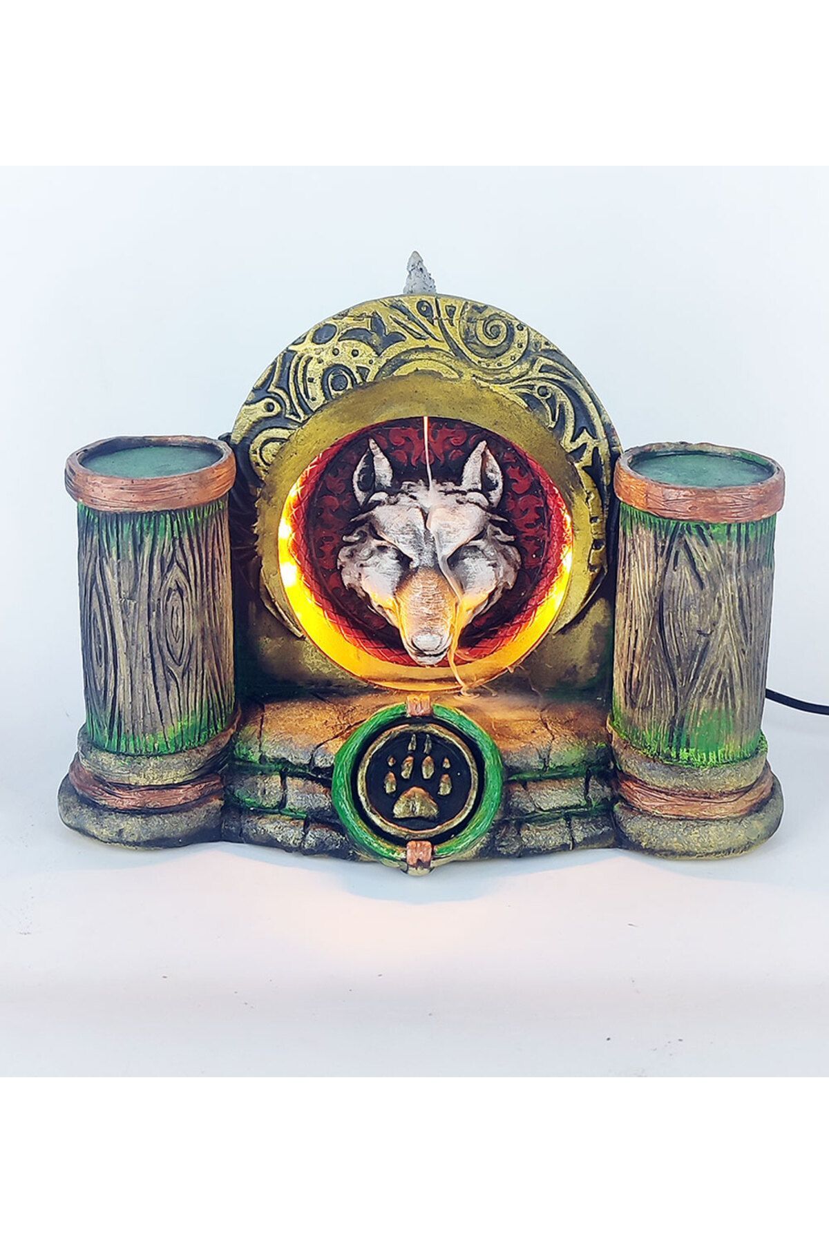 Craftmaket Mitolejik Börü Işıklı GeriAkış Tütsülük (Amber Işıklı)