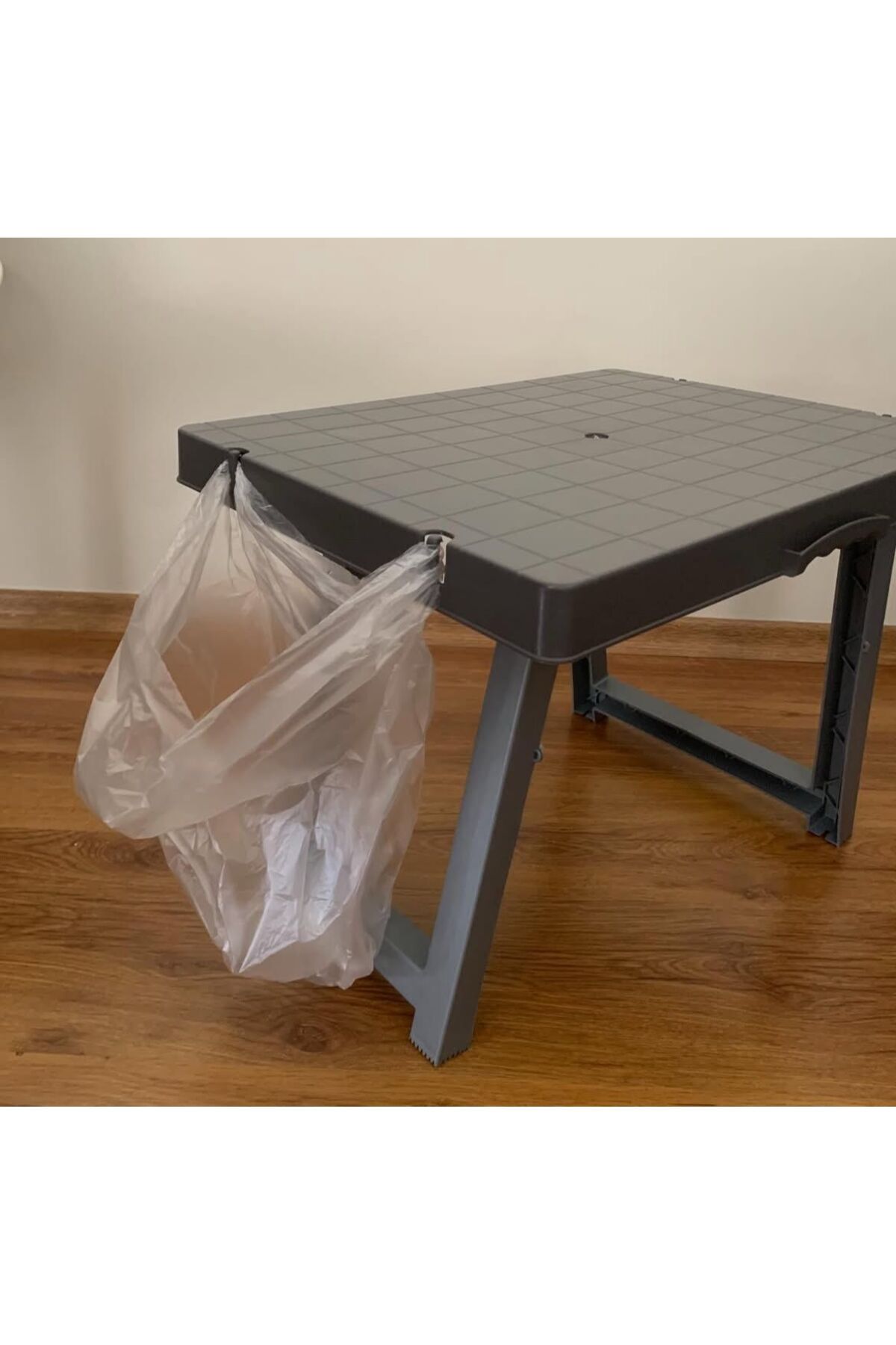 Adasya Home Katlanır piknik ve kamp masası plastik antrasit gri