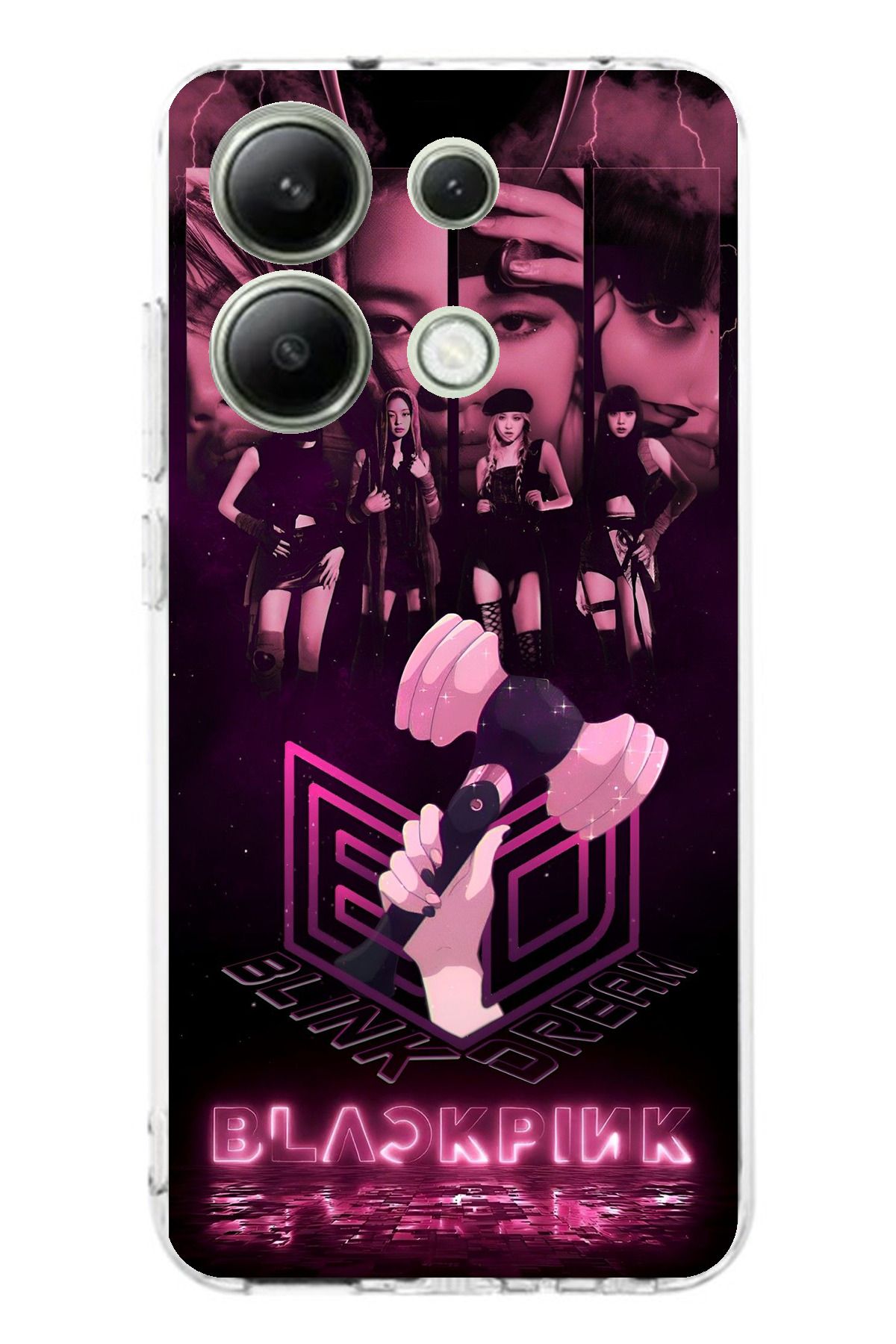 TechTree Redmi Note 13 4G Uyumlu Blackpink Poster Şeffaf Silikon Kılıf