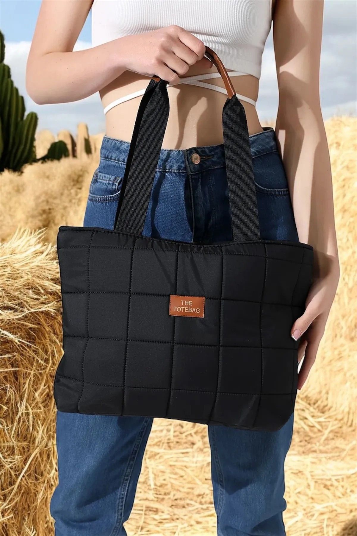 ARISOY Kadın Totebag Şık Ve Rahat Yazlık/kışlık Günlük Plaj Omuz Çanta 30x35
