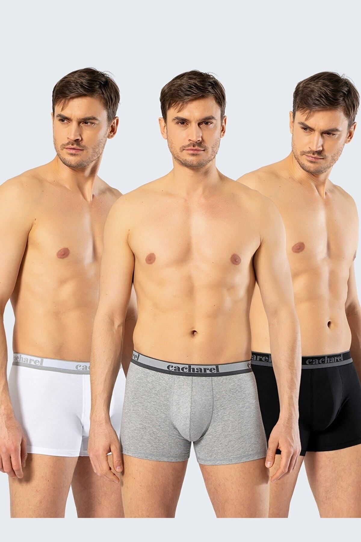 Cacharel Likralı 3'lü Erkek Boxer