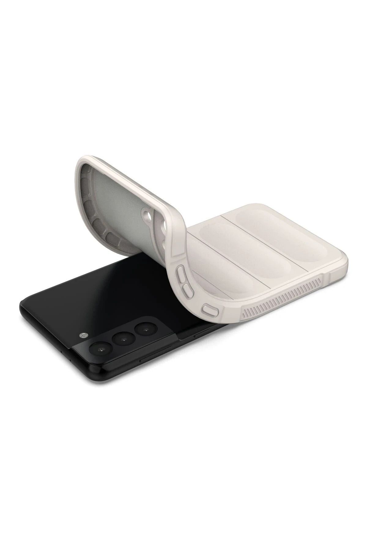 NewFace Galaxy S22 Plus Uyumlu Kılıf Optimum Silikon - Krem SVLRS