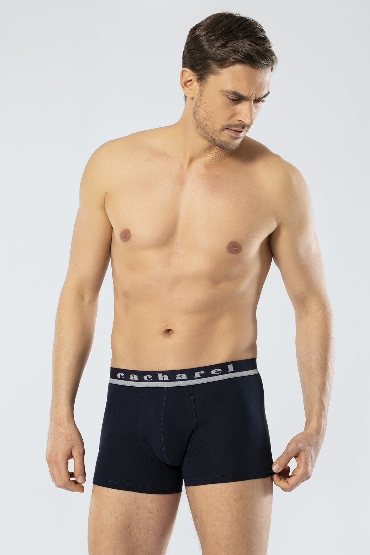 Cacharel Yazı Baskılı Erkek Boxer %95 Pamuk %5 Likralı
