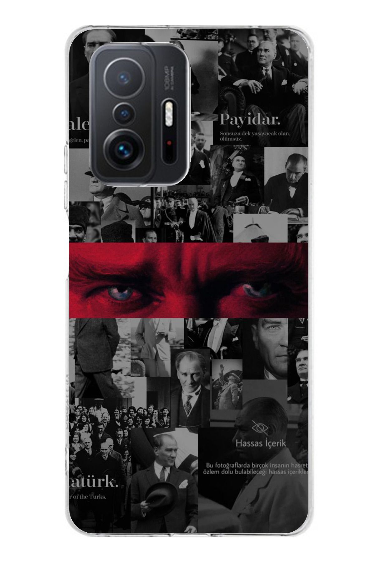 TechTree Mi 11T / 11T PRO Uyum Atatürk Gözler Tasarım Şeffaf Silikon Kılıf