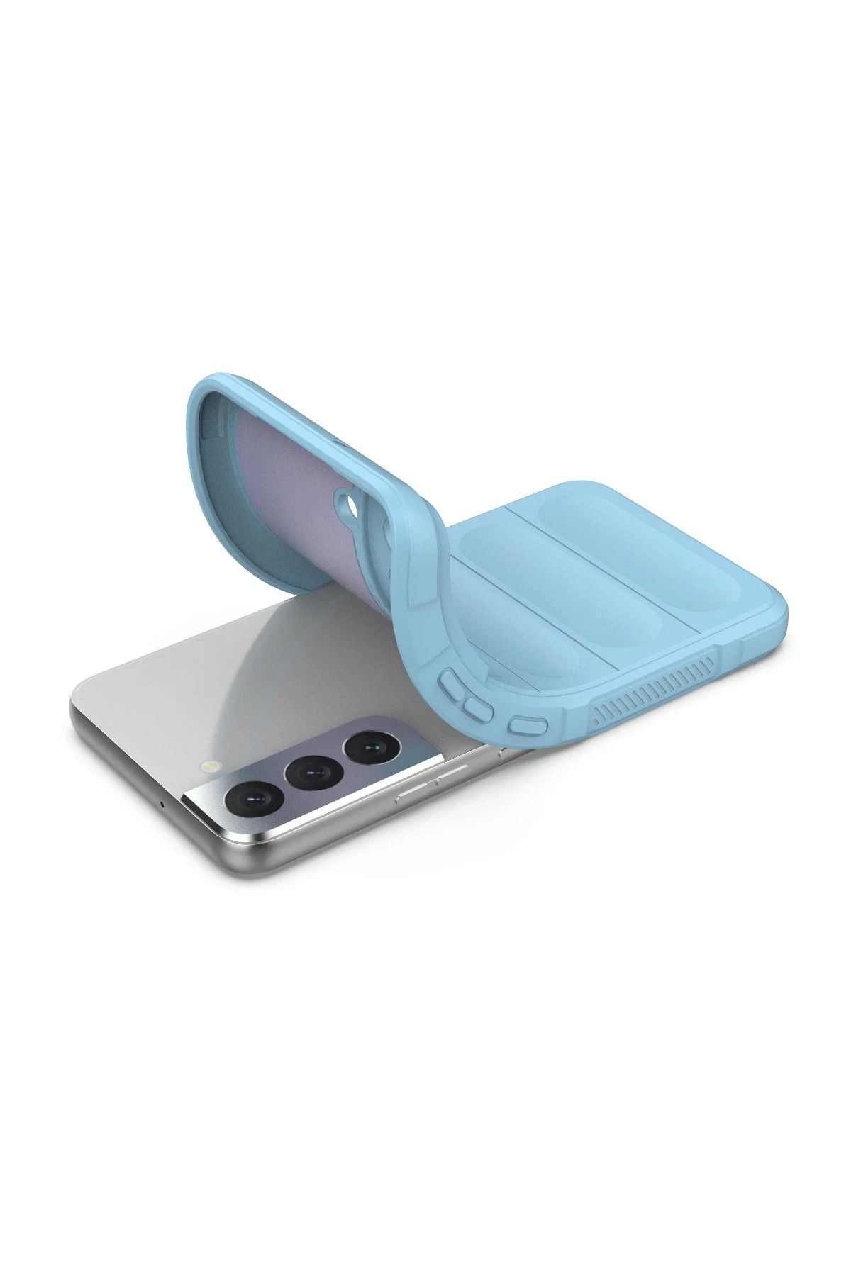 NewFace Galaxy S21 Uyumlu Kılıf Optimum Silikon - Sky Blue