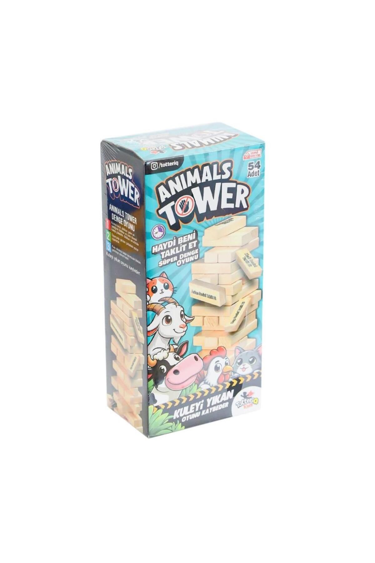 Shop58 Nessiworld 7378 Animals Tower Süper Denge Oyunu 54 Parça -Tottreiq