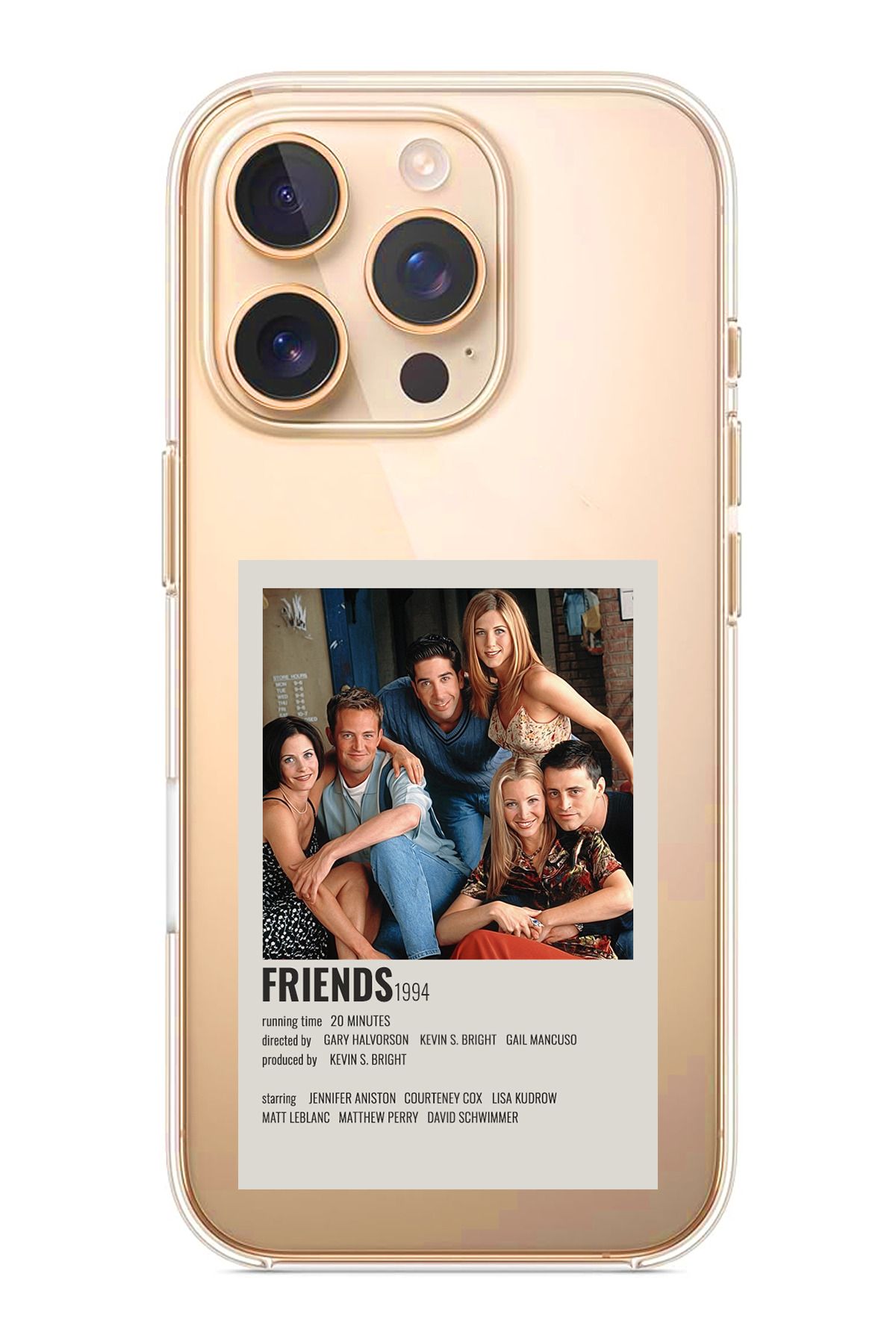 TechTree iPhone 16 Pro Uyumlu Friends Mini Poster Tasarımlı Şeffaf Silikon Kılıf