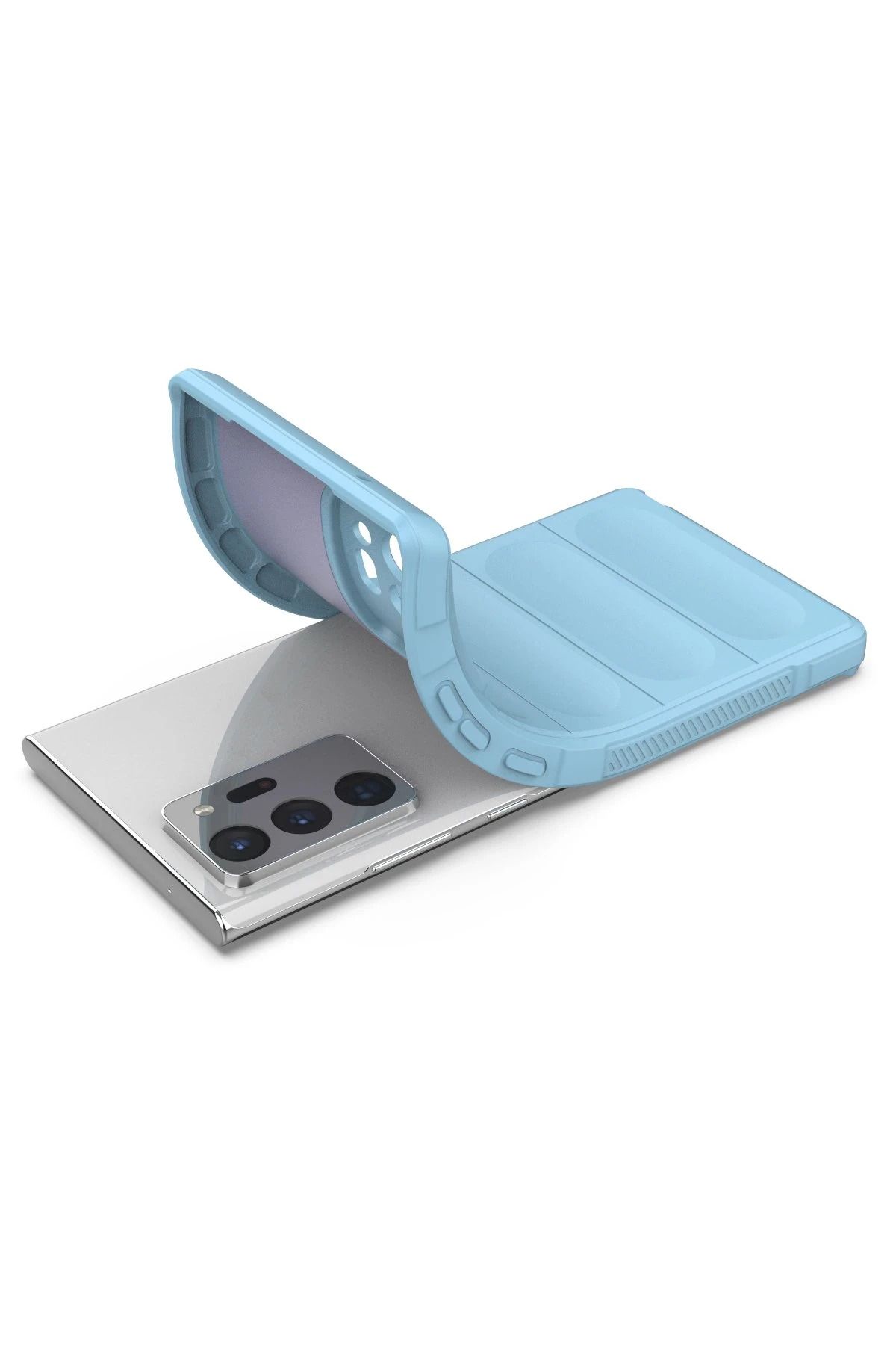 NewFace Galaxy Note 20 Ultra Uyumlu Kılıf Optimum Silikon - Sky Blue SVLRS