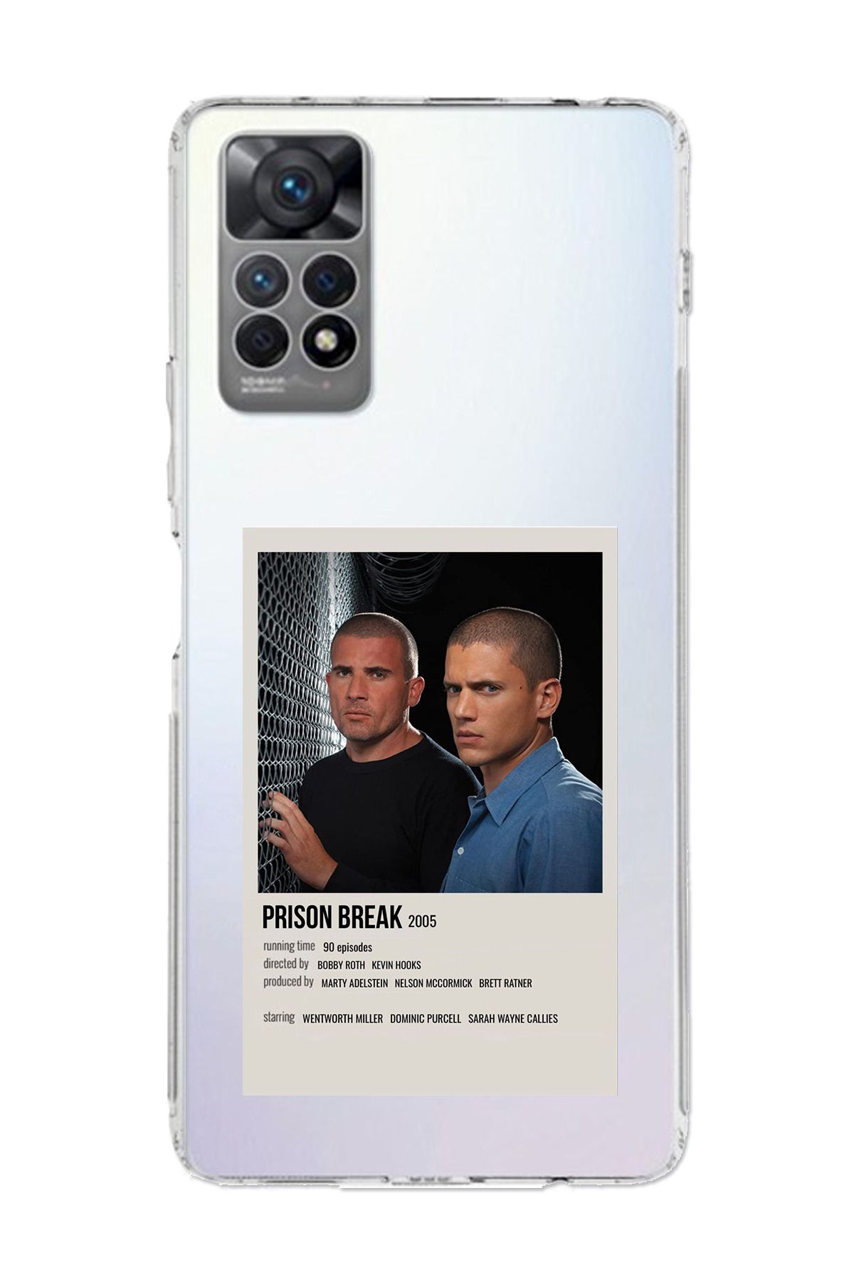 TechTree Redmi Note 12 PRO 4G Uyumlu Prison Break Tasarımlı Şeffaf Silikon Kılıf