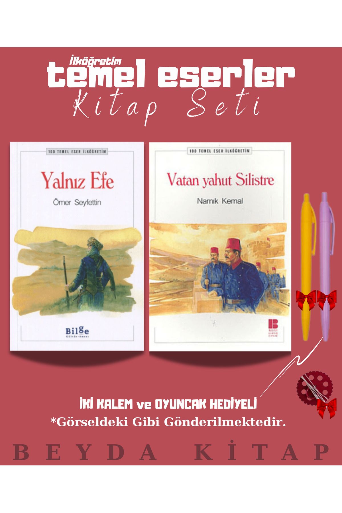 Bilge Kültür Sanat Dede Korkut Hikayeleri - Yalnız Efe - Oyuncak ve Kalem Hediyeli - 100 Temel Eser Kitap Seti