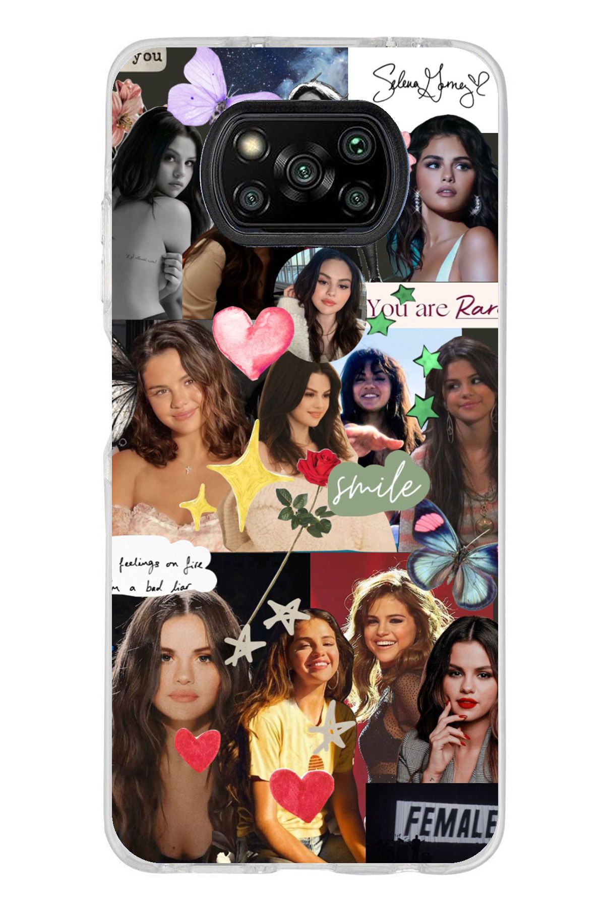 TechTree Poco X3 / NFC / PRO Uyumlu Selena Gomez Şeffaf Silikon Kılıf