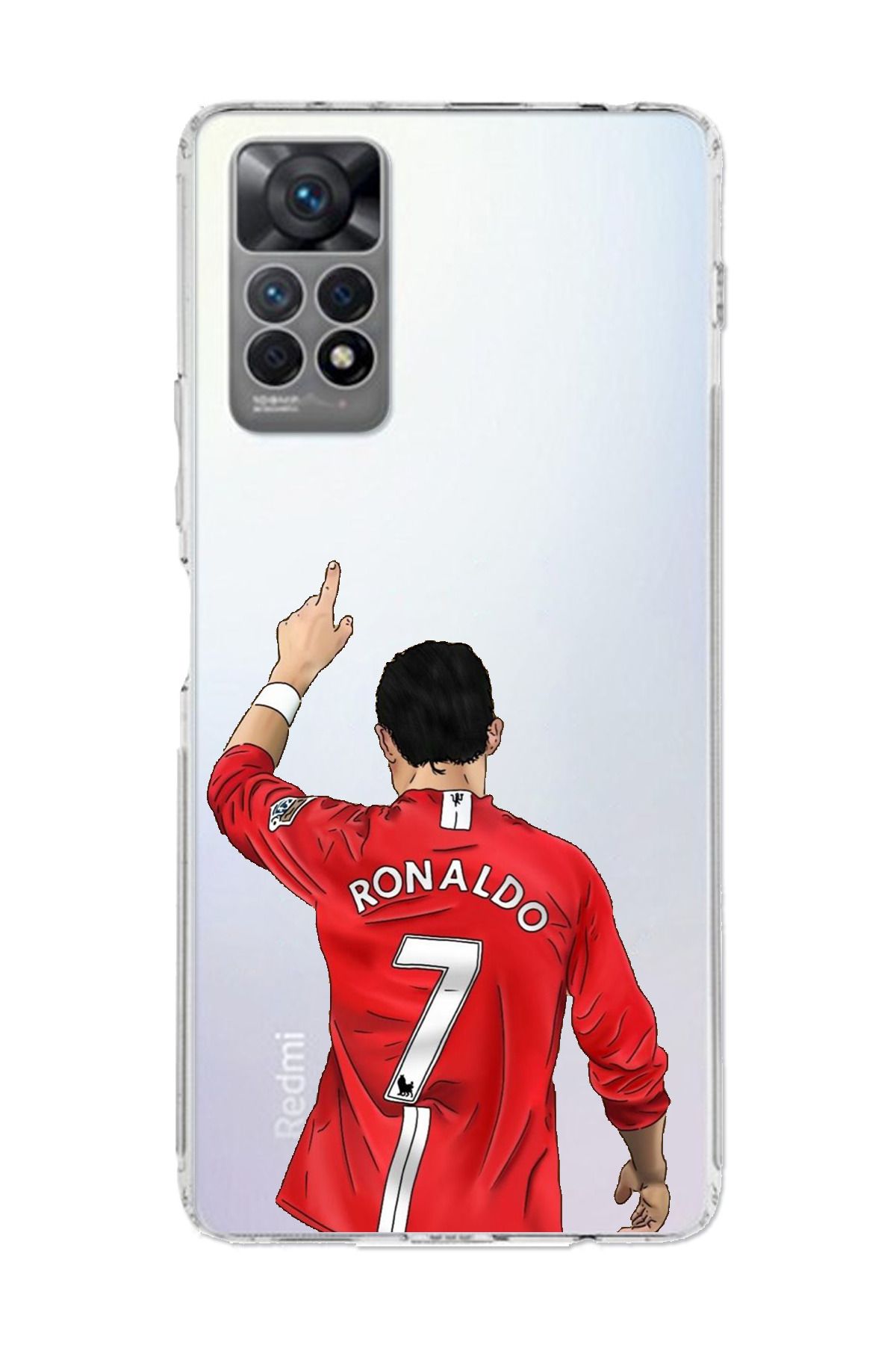 TechTree Redmi Note 12 PRO 4G Uyumlu C. Ronaldo Forma Tasarımlı Şeffaf Silikon Kılıf