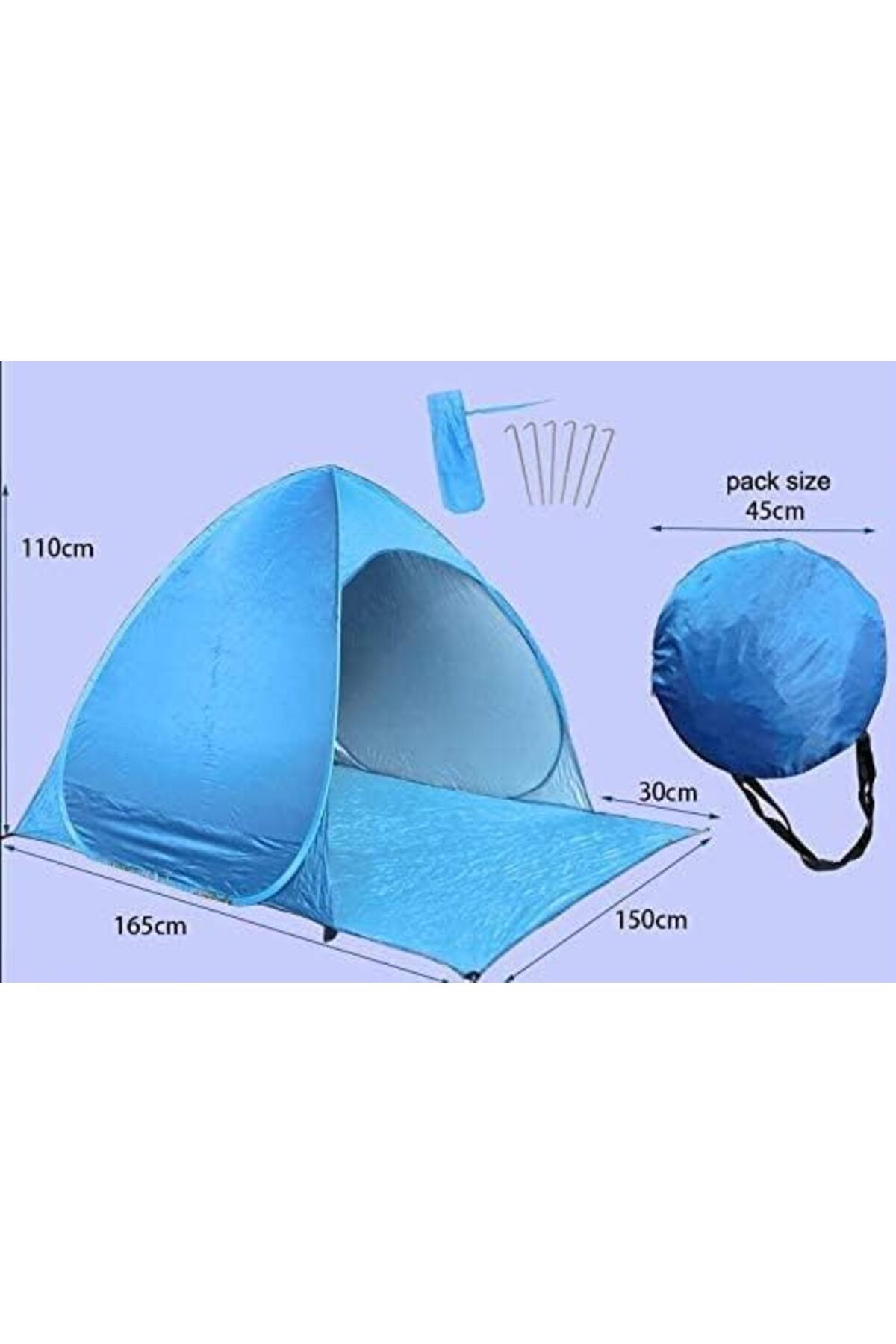 Generic-Portable Outdoors Beach Tent Automatic Pop Up Anti UV Beach Tent 3