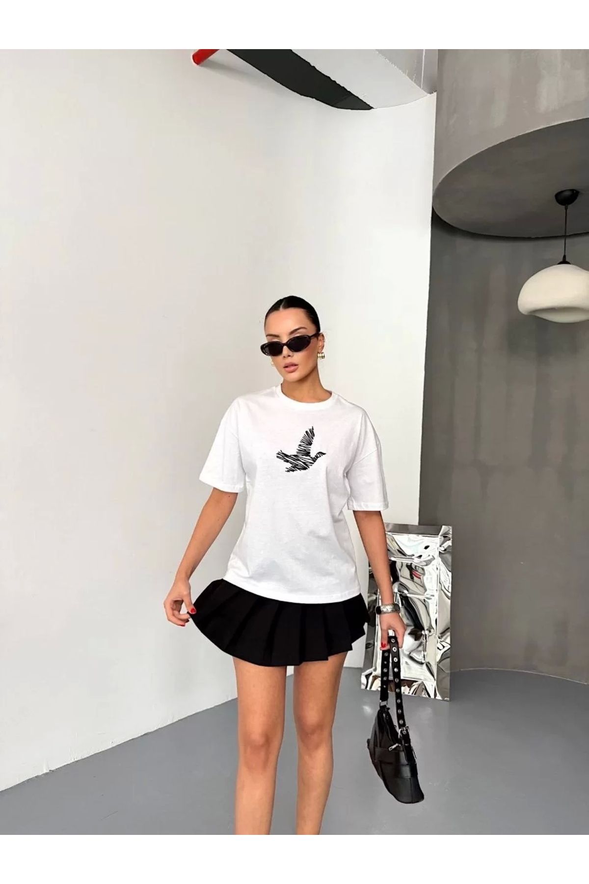 CVS Kısa Kol Baskılı T-shirt - Beyaz