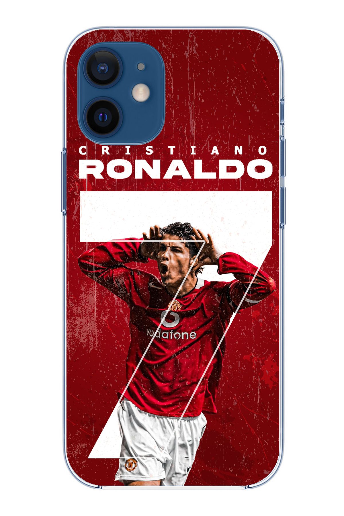 TechTree iPhone 12 Mini Uyumlu Ronaldo 7 Tasarımlı Şeffaf Silikon Kılıf
