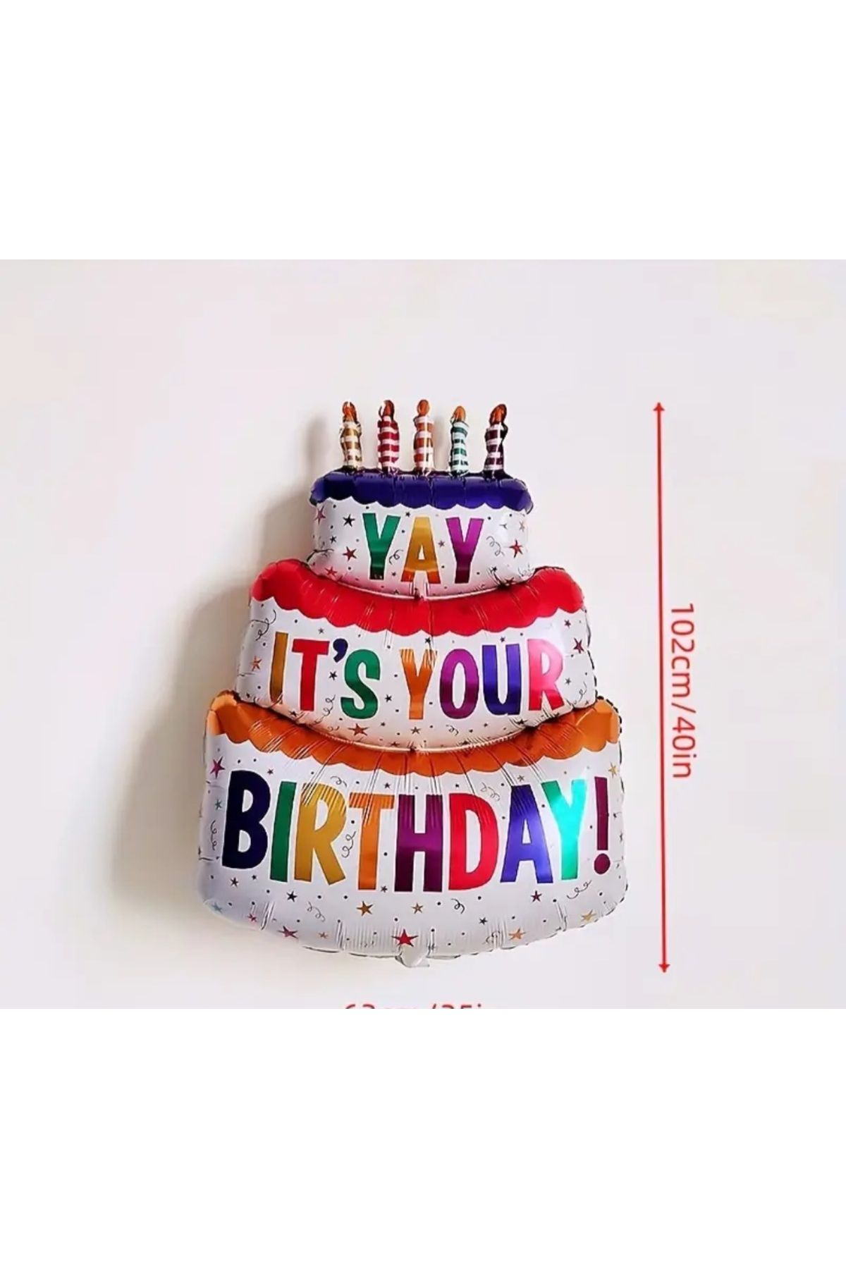 ENEX 102 Cm Happy Birthday Pasta Balonu Jumbo Boy