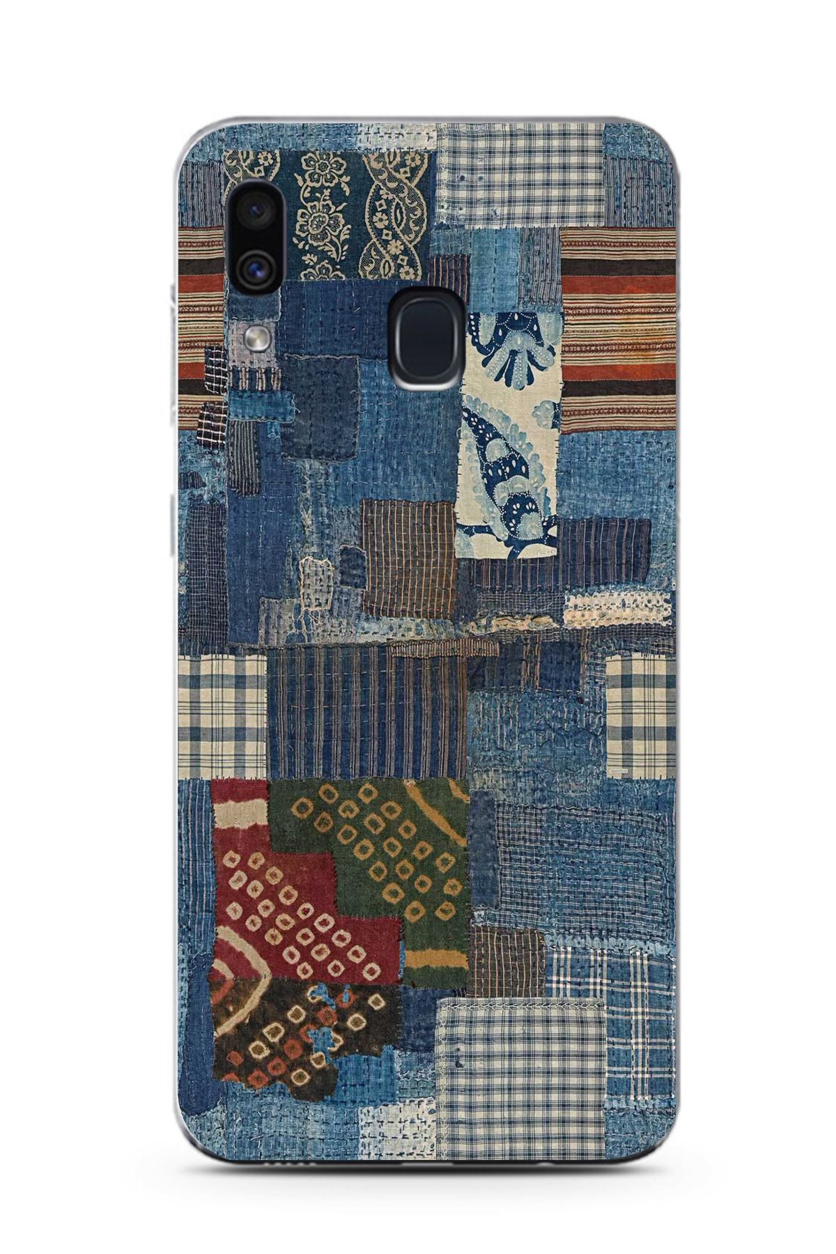 moonset Samsung Galaxy A20 / A30 Uyumlu Vintage Tasarımlı Baskılı Şeffaf Telefon Kılıfı