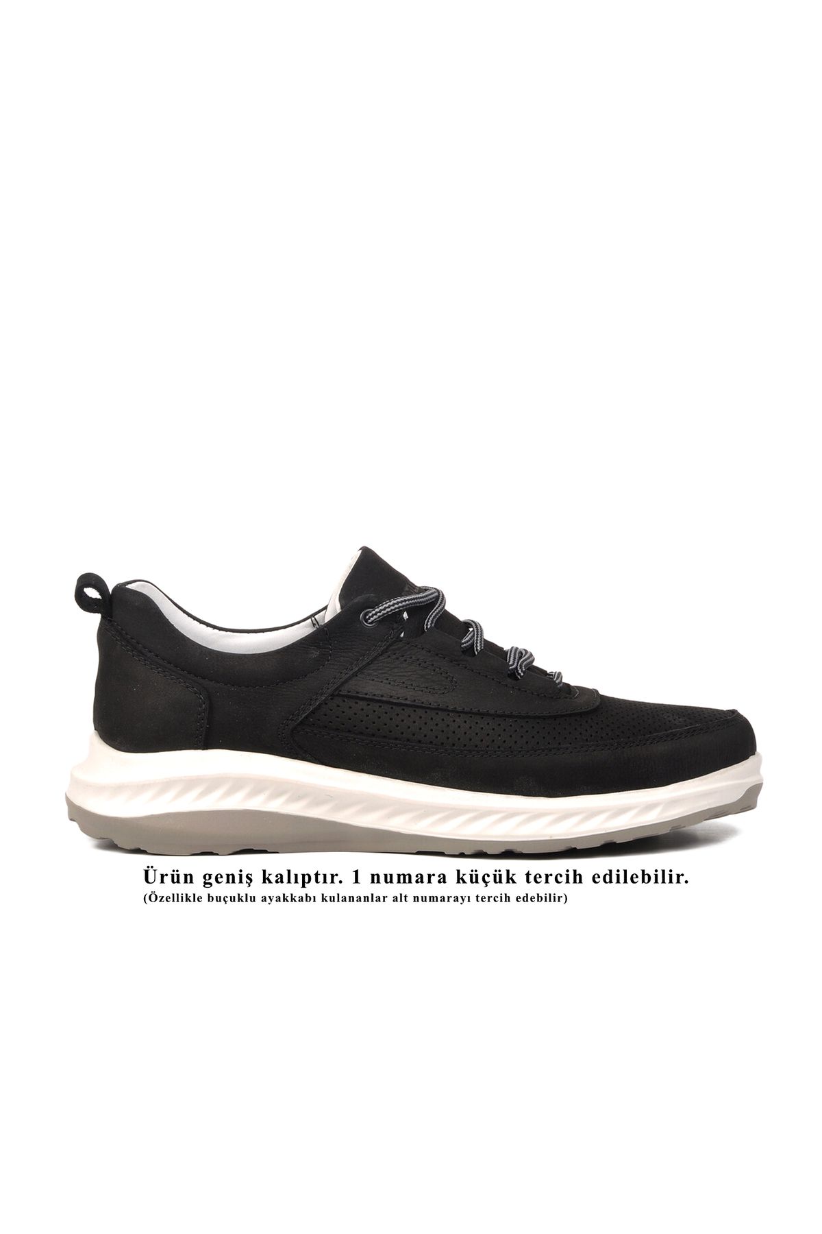 Bulldozer Siyah Nubuk Hakiki Deri Erkek Sneaker Ayakkabı
