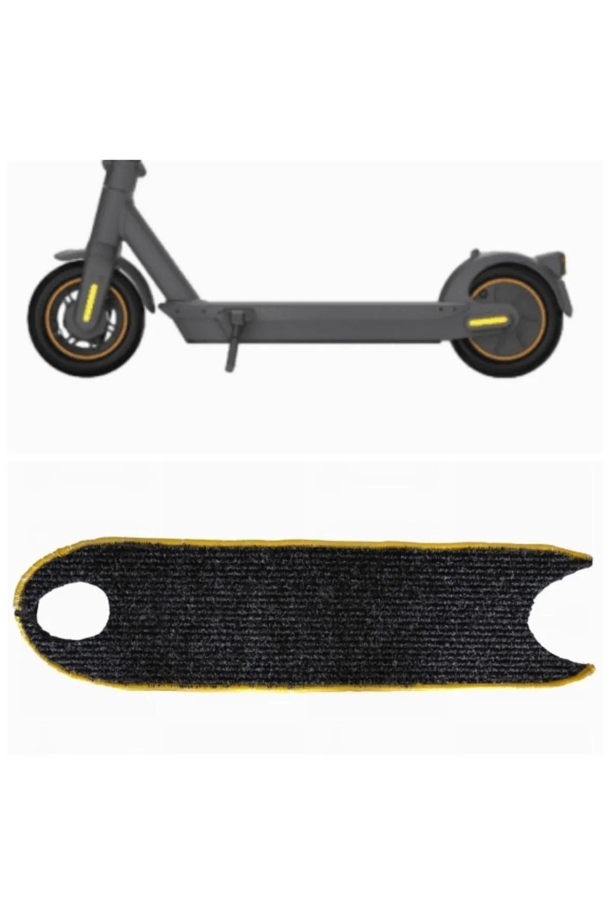 mamipas Elektrikli Scooter Aksesuar Koruyucu Paspas Shibumi Kick Scooter 800W Uyumlu Sarı Kenar Overloklu