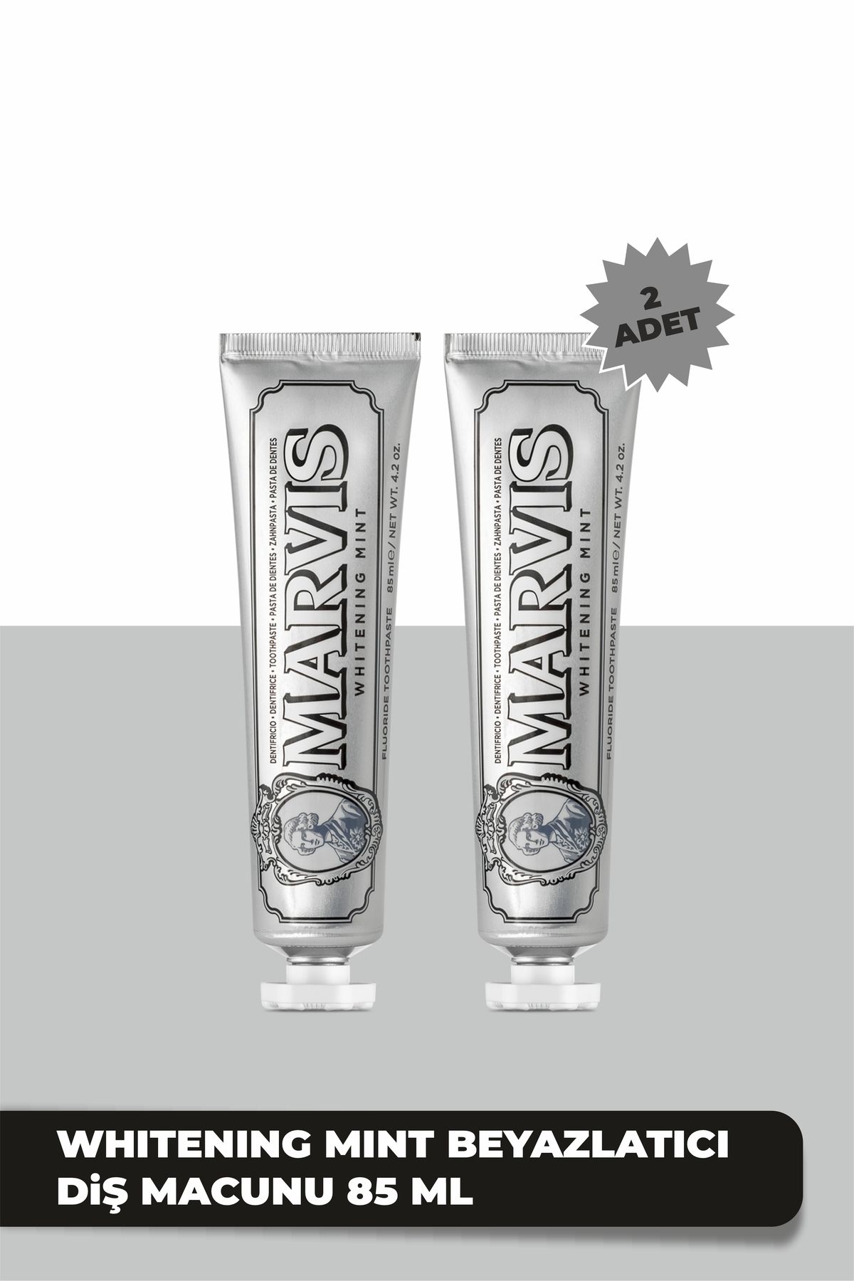 Marvis-Whitening Mint Toothpaste - 85 ml x 2 Pieces, Advantageous Set 2