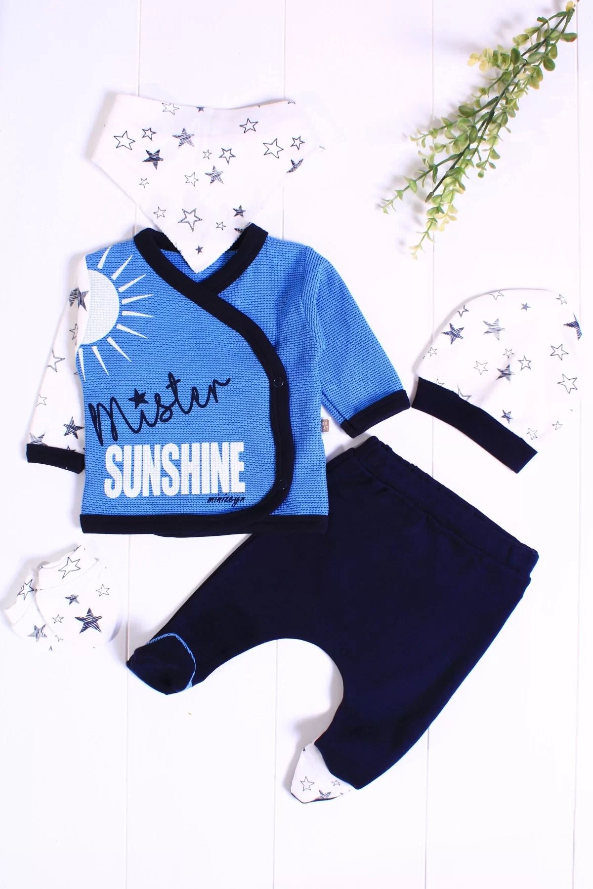 Shop58 Sun Shine Desenli 5'li Erkek Hastane Çıkışı