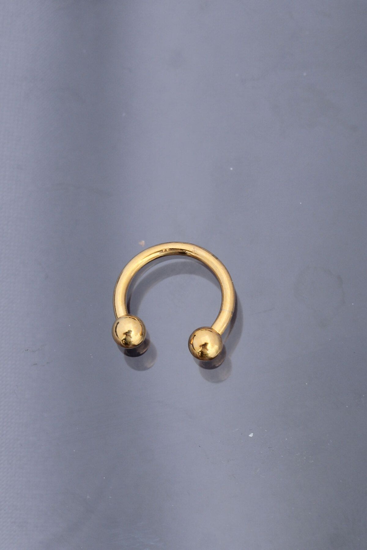 E BULURUM Gold Renkli Yarım Halka 316L Cerrahi Çelik Piercing