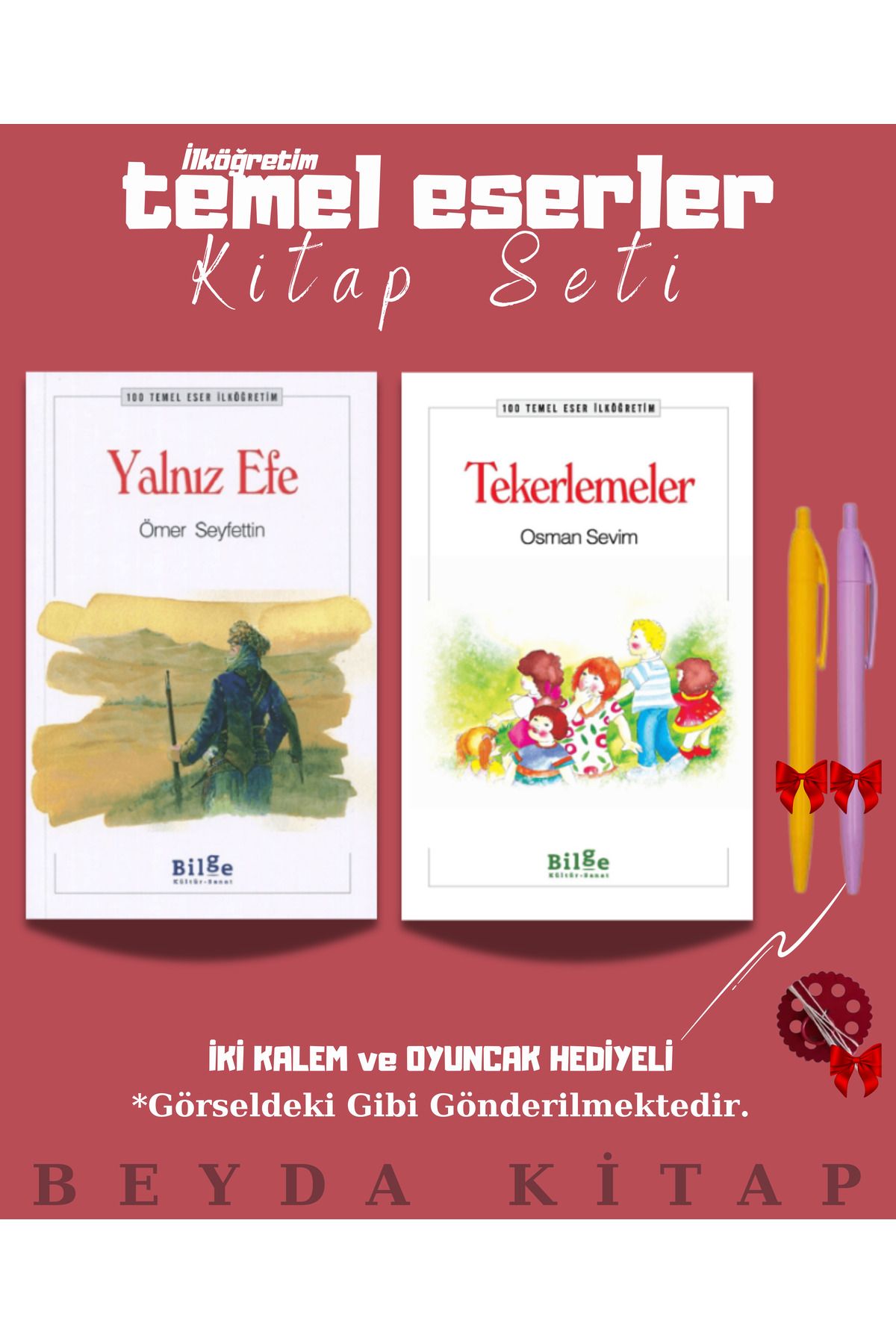 Bilge Kültür Sanat Yalnız Efe - Tekerlemeler - Oyuncak ve Kalem Hediyeli - 100 Temel Eser Kitap Seti