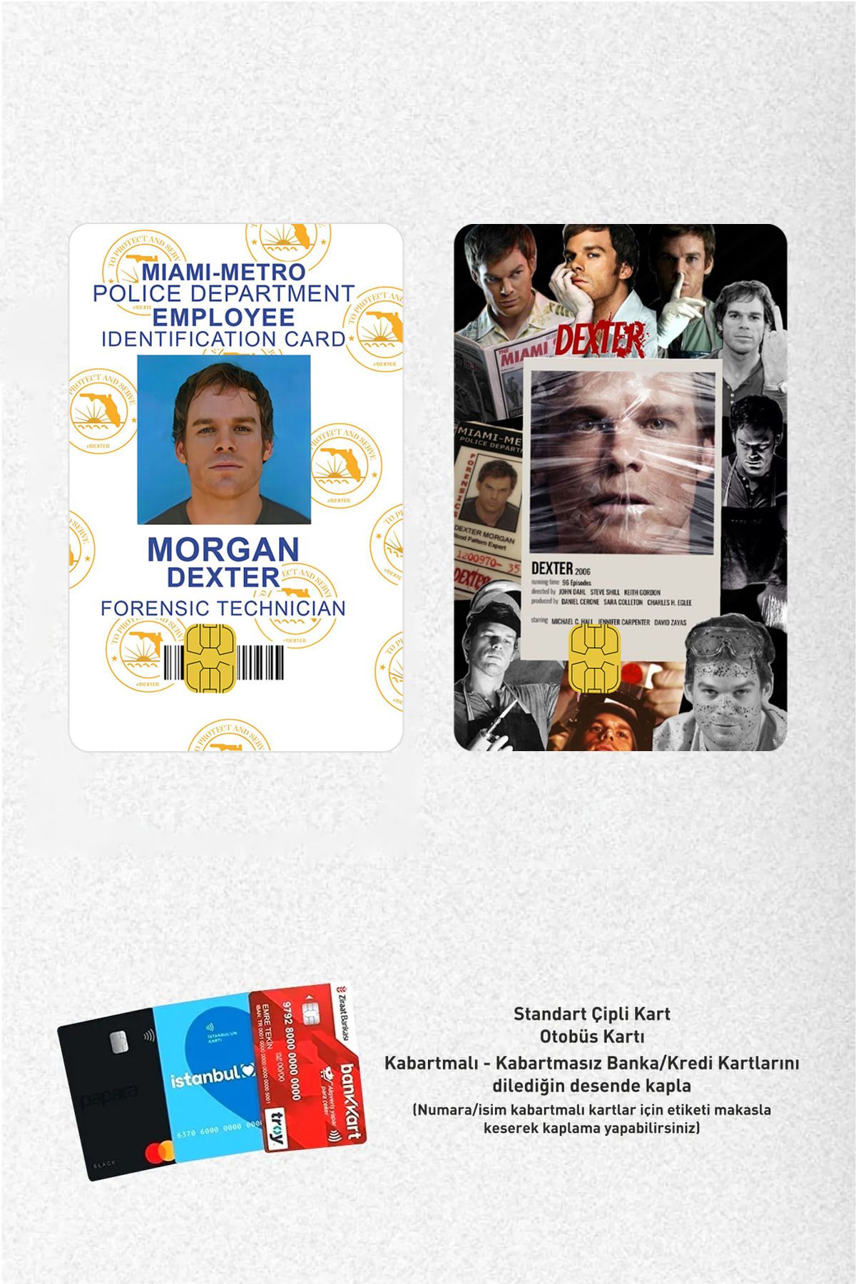 Huggy Craft Dexter Mini Posterli 2'li Kart Sticker Kaplama (Yüksek Kalite)