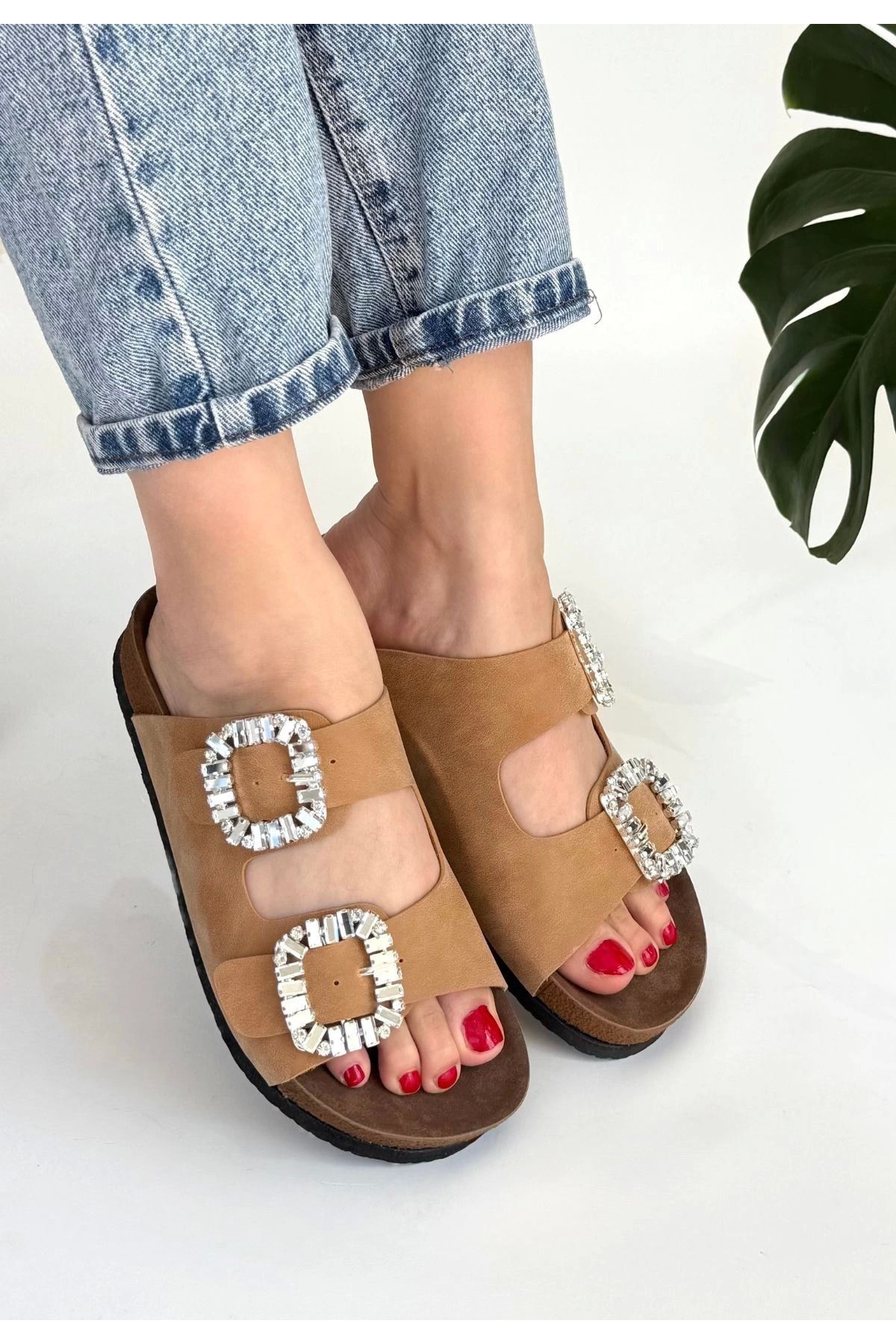 Shop58 Nool Camel Nubuk Terlik