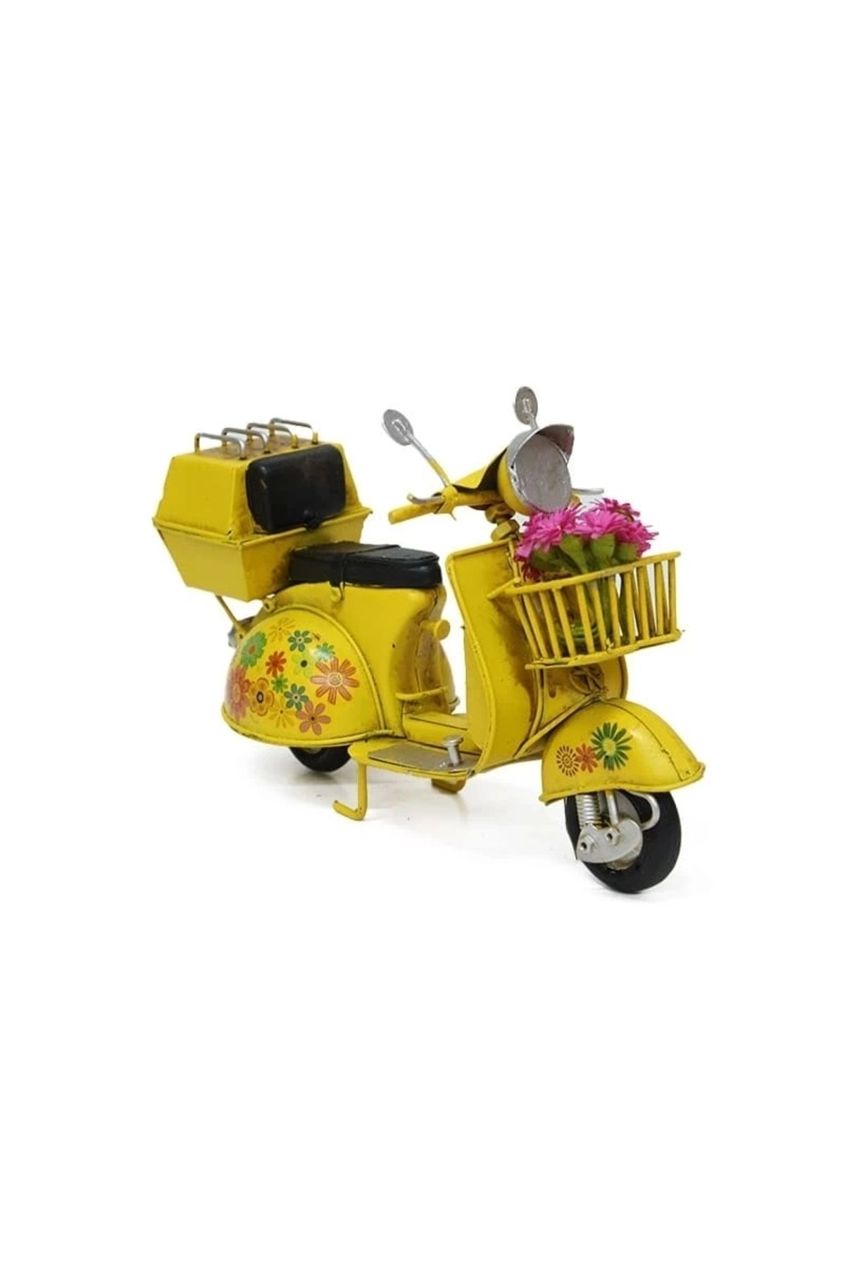 STOREMAX Dekoratif Metal Scooter Sepetli