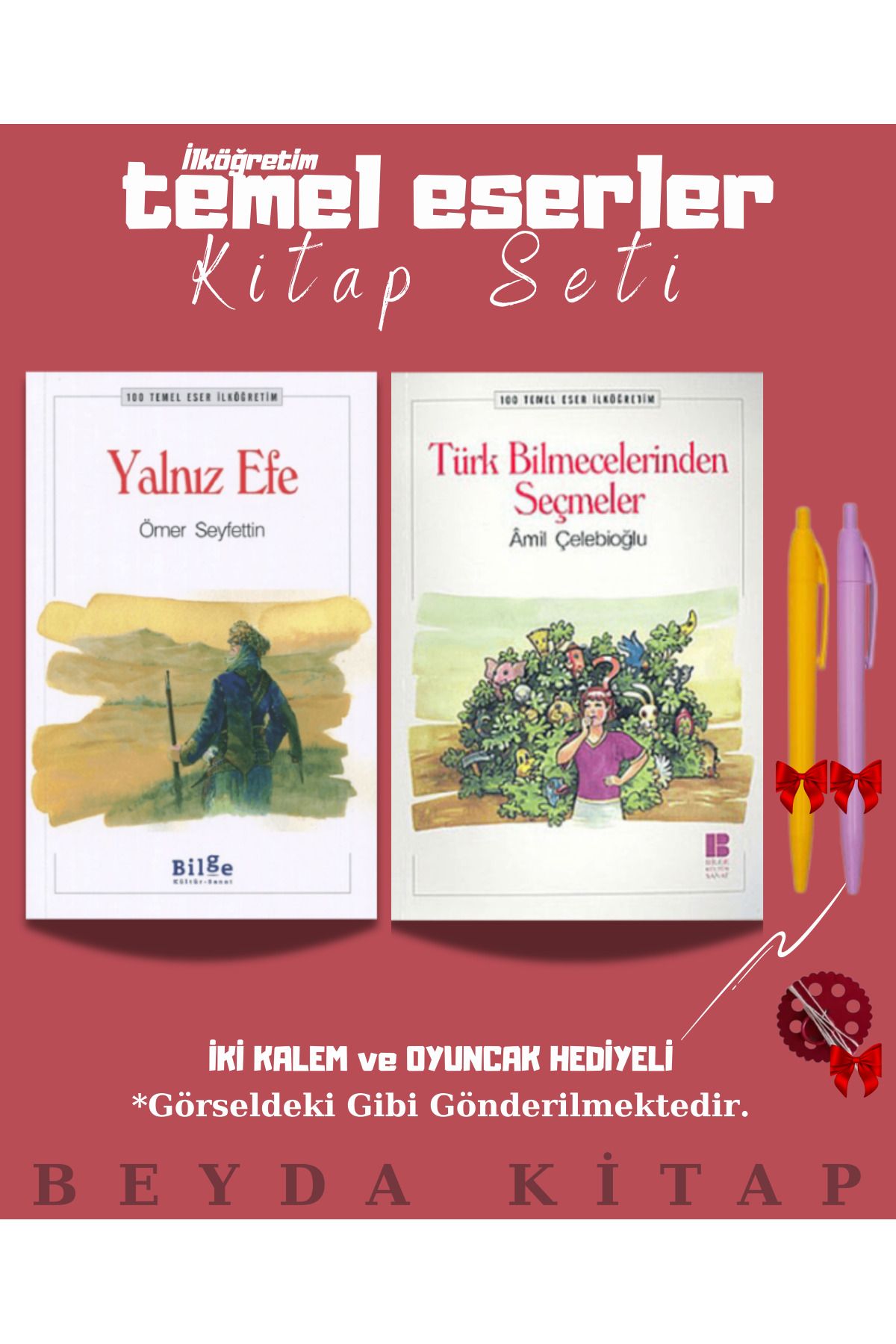 Bilge Kültür Sanat Yalnız Efe - Türk Bilmeceleri - Oyuncak ve Kalem Hediyeli - 100 Temel Eser Kitap Seti