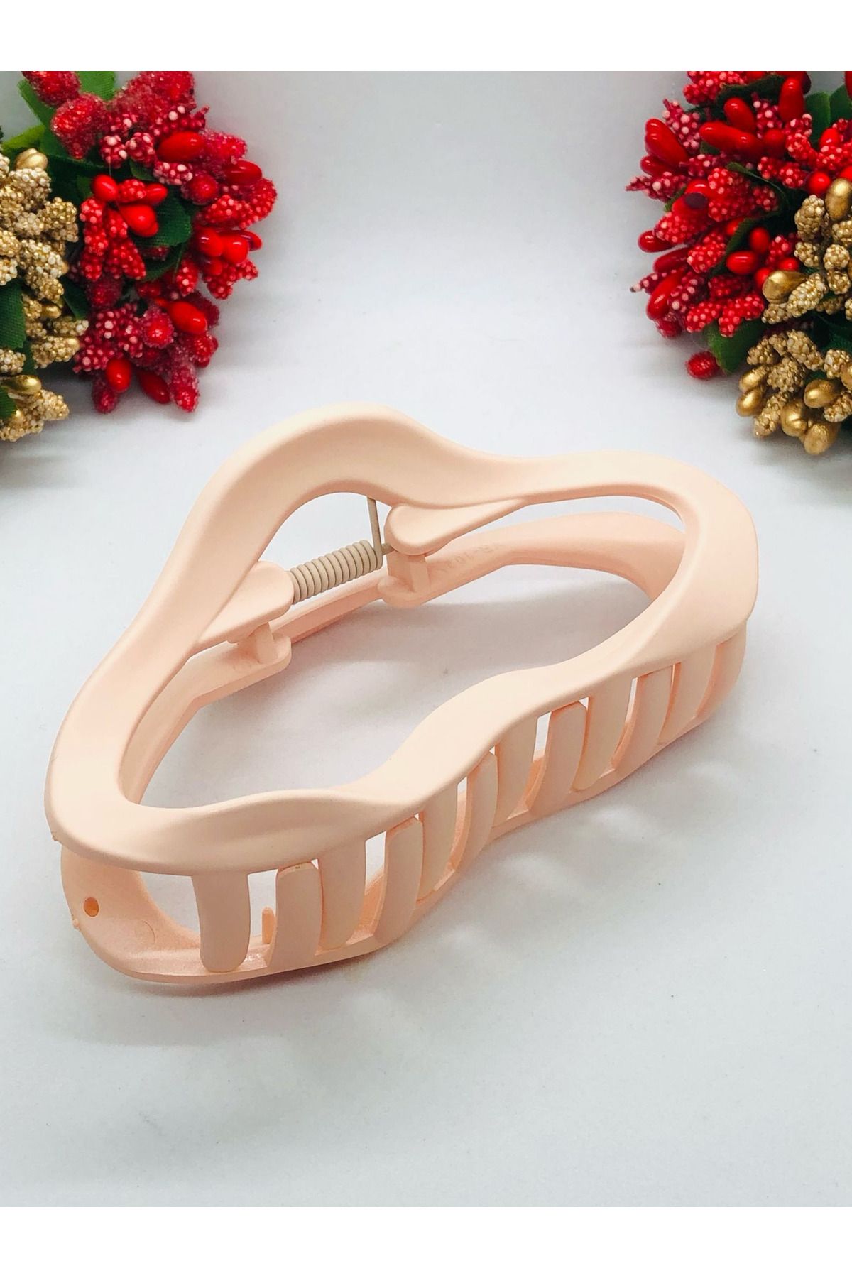 İnDerin Kadın Soft Renkli Mandal Toka Saç Tokası 11 cm Büyük Boy