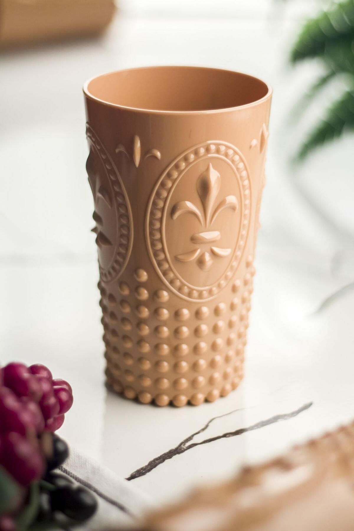 Shop58 Akrilik Bal Tekli Uzun Bardak & Su Meşrubat Bardağı 750 ml ( Büyük Boy & Cam Değildir )