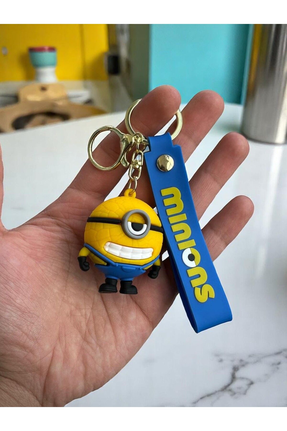 tekmation Minions Slikon Anahtarlık, Çanta Süsü Büyük Boy