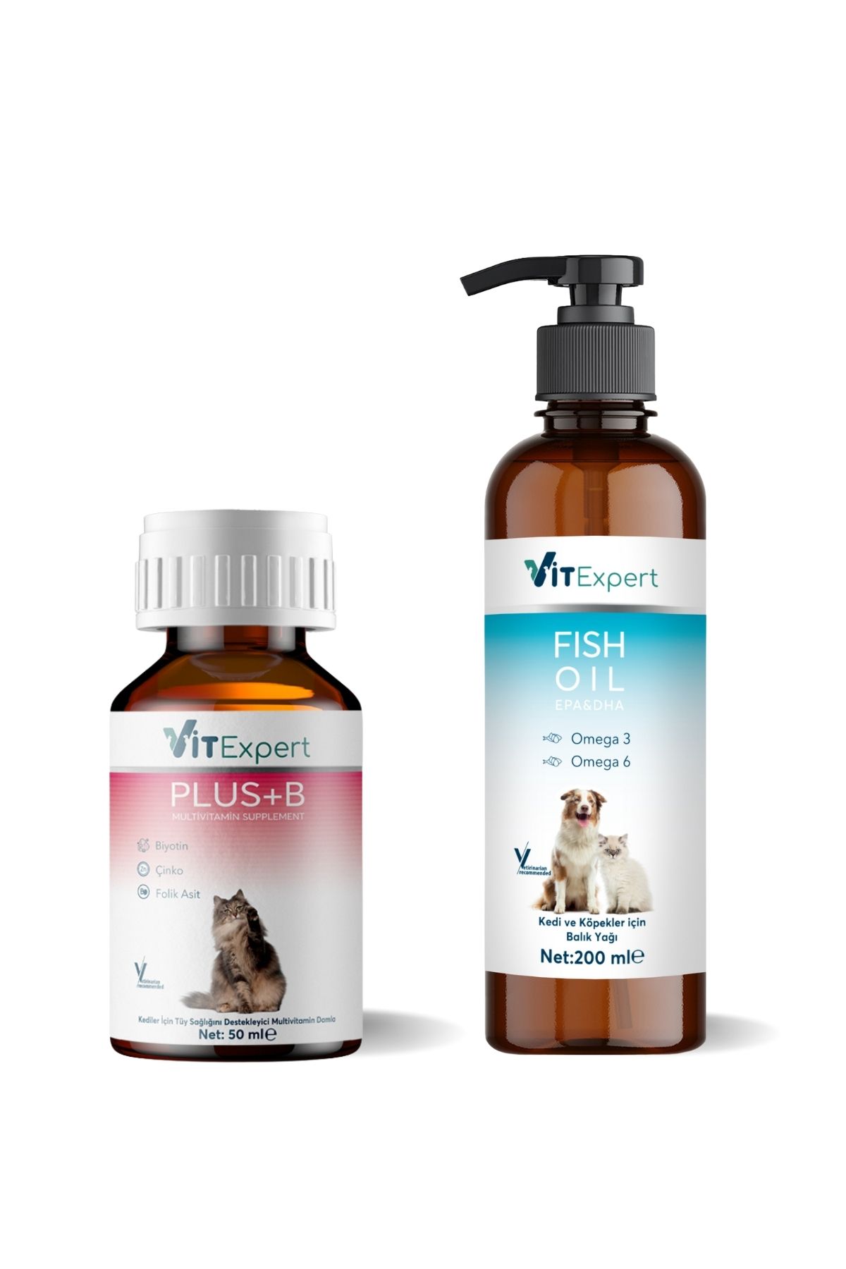 Vitexpert 2'li Bağışıklık Seti Balık Yağı B Plus Damla Tüm Kediler Için Özel Paket