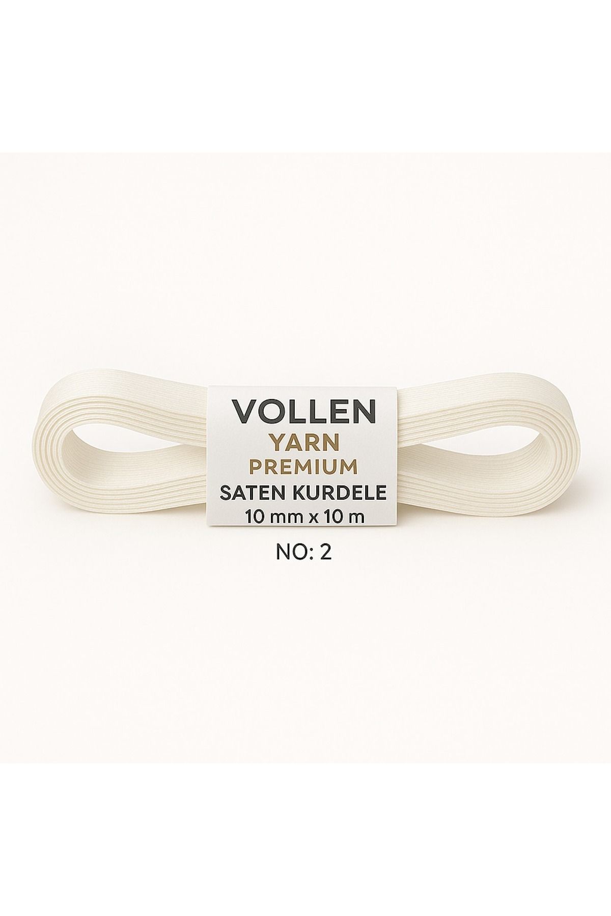 vollen yarn No:2 10 mm 10 mt Saten Kurdele