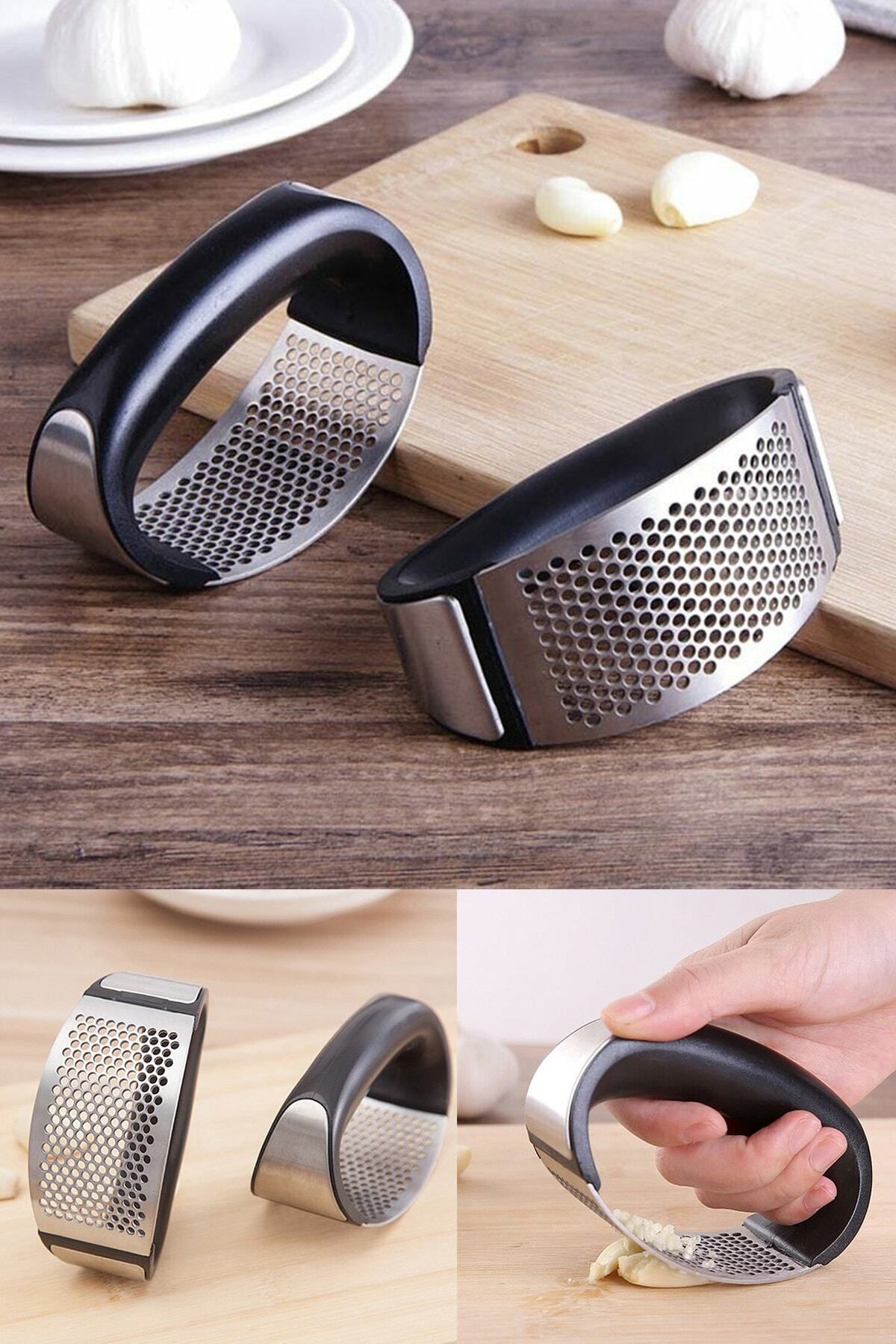 TimeStart Yeni Sarımsak Ezici Paslanmaz Çelik Garlic Press