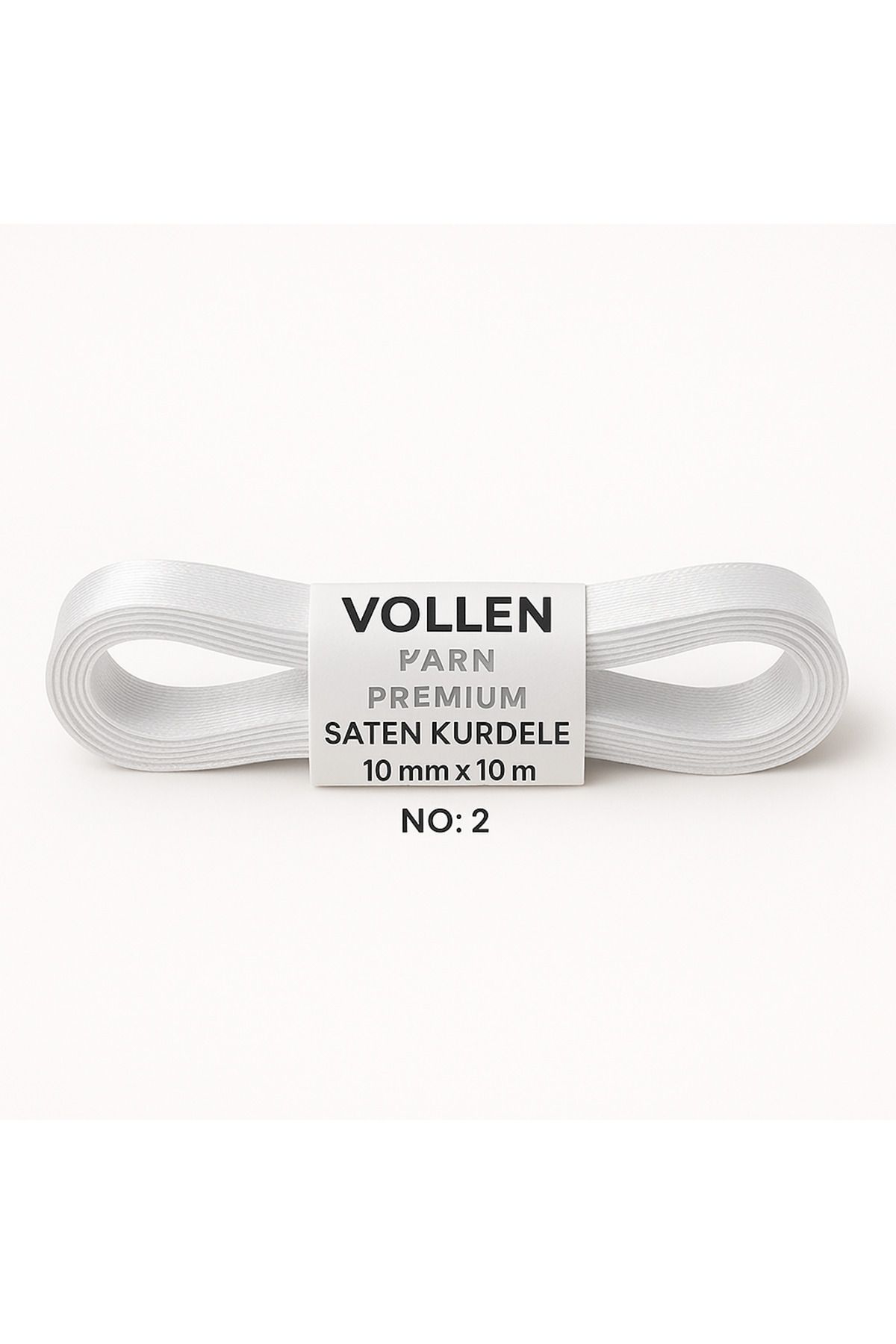 vollen yarn No:2 10 mm 10 mt Saten Kurdele