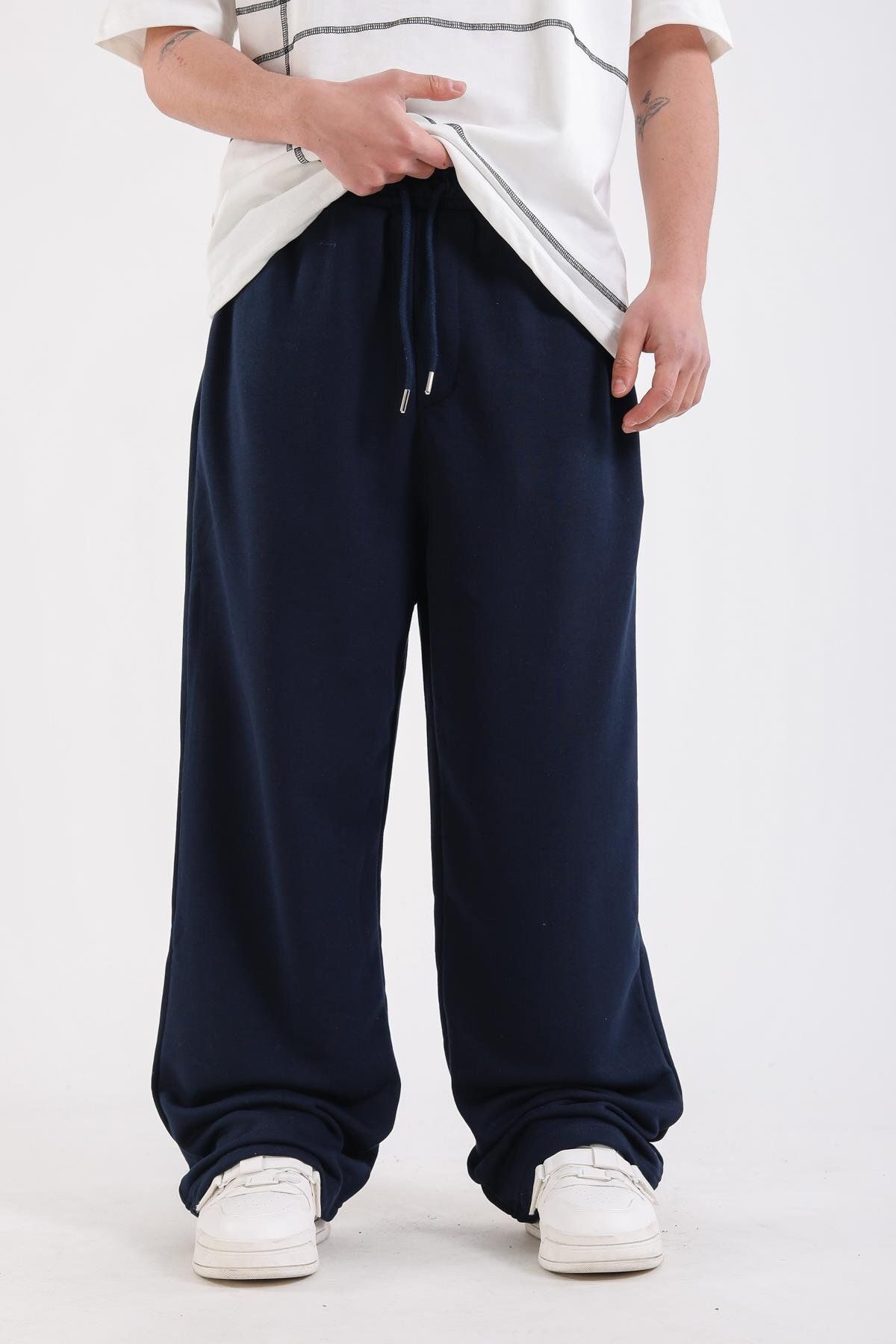Jr.Crime Basic Lacivert Baggy Fit Eşofman Altı