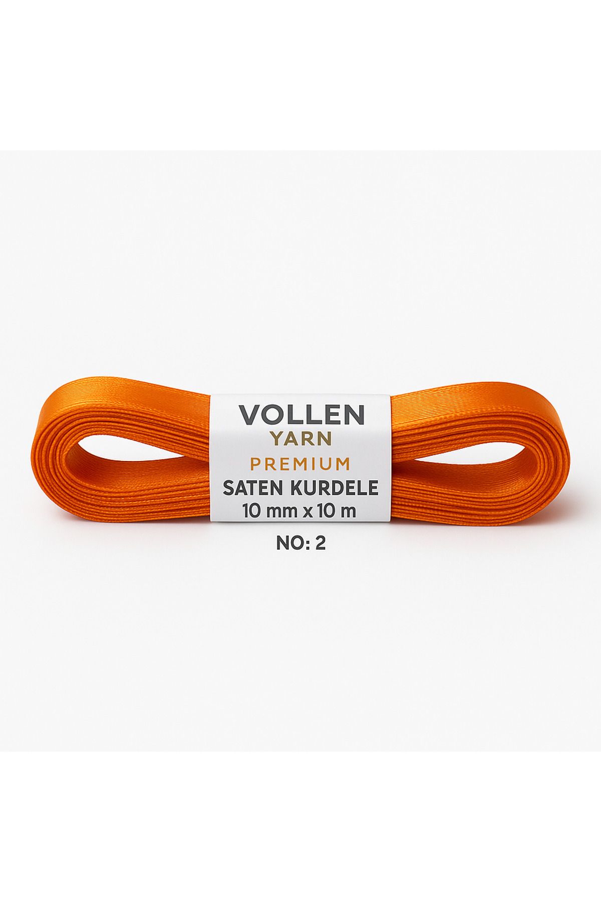 vollen yarn No:2 10 mm 10 mt Saten Kurdele