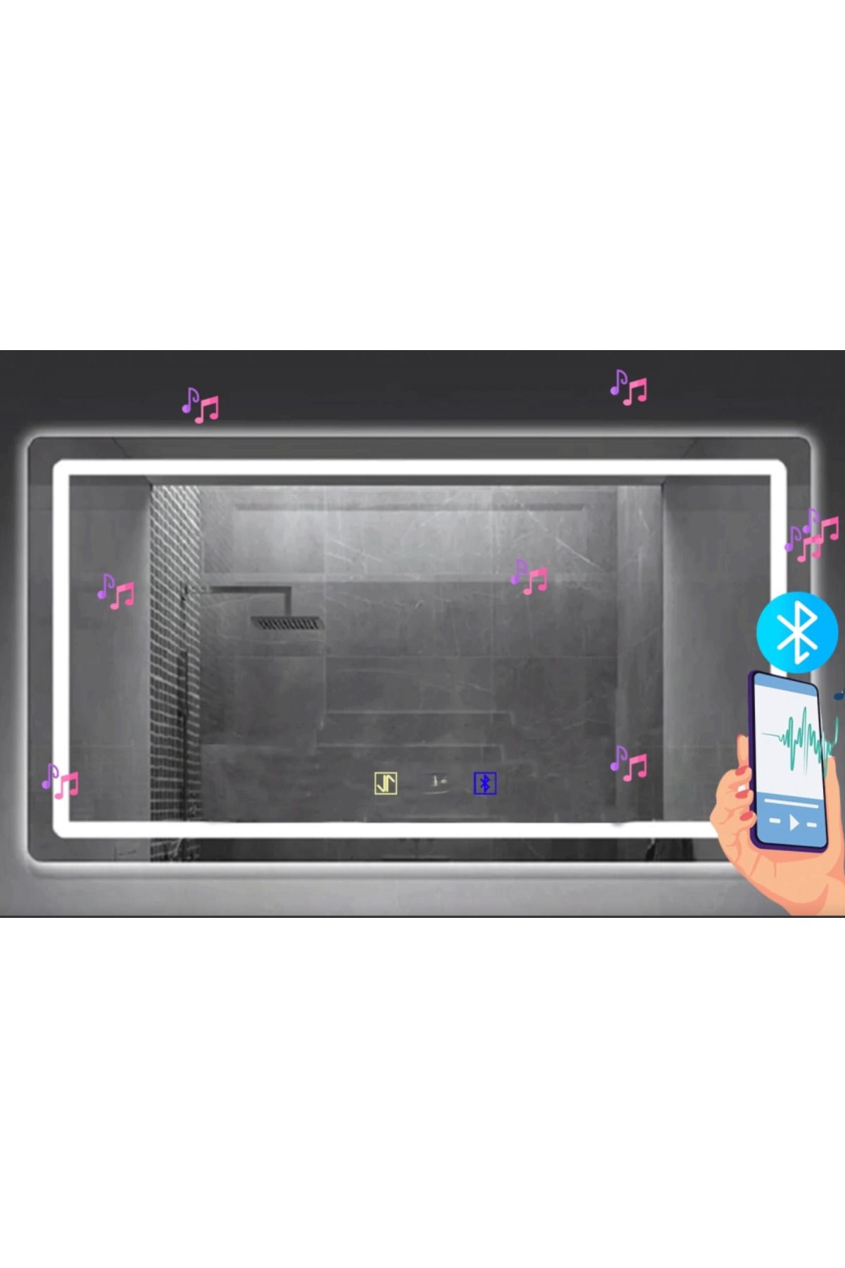 Erciyes home BLUETOOTH'LU DOKUNMATİK LEDLİ AYNA 60*70 CM