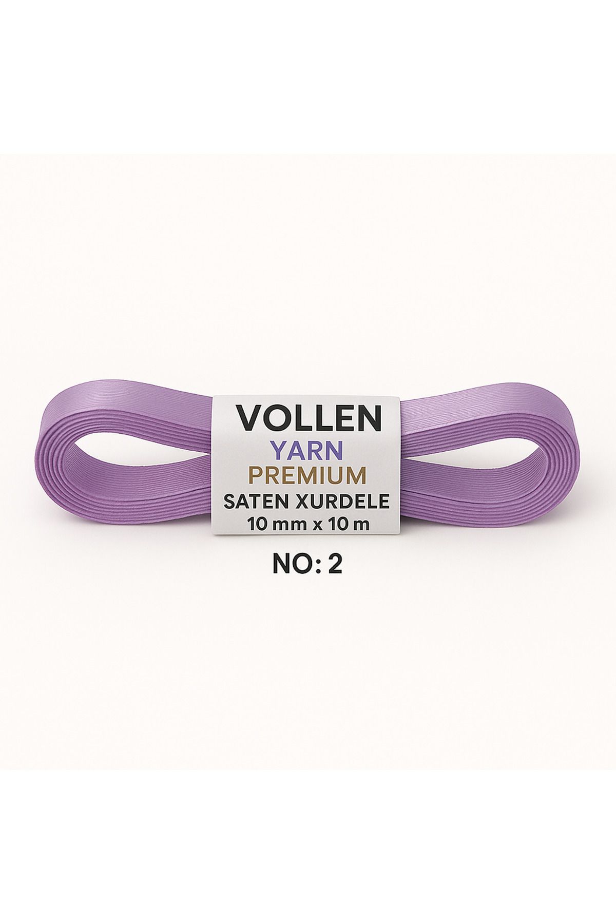 vollen yarn No:2 10 mm 10 mt Saten Kurdele