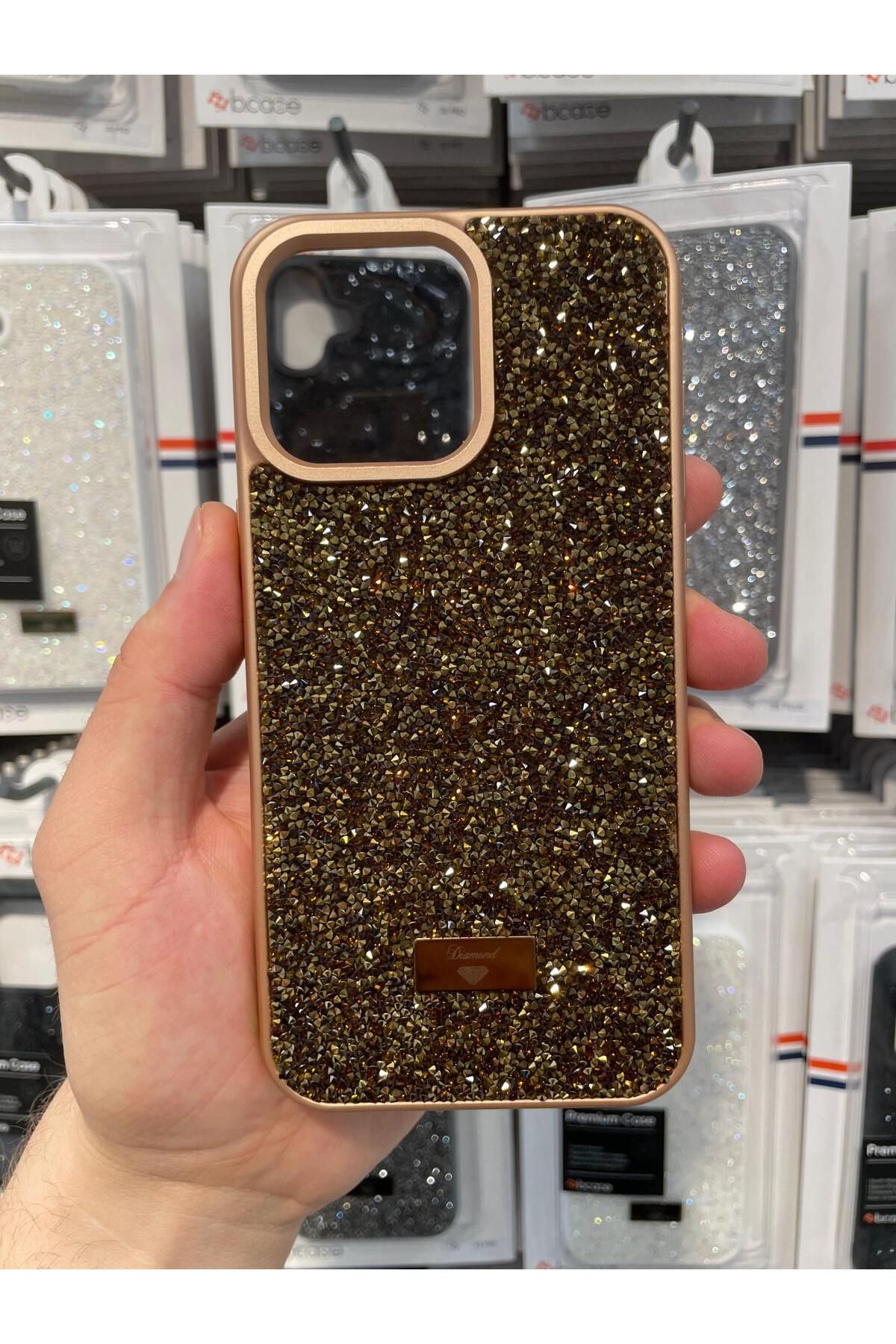 NEXE İPHONE 15 PRO MAX KILIF PIRLANTA TAŞLI DİAMOND PARLAK LÜX ÖZEL KAPAK