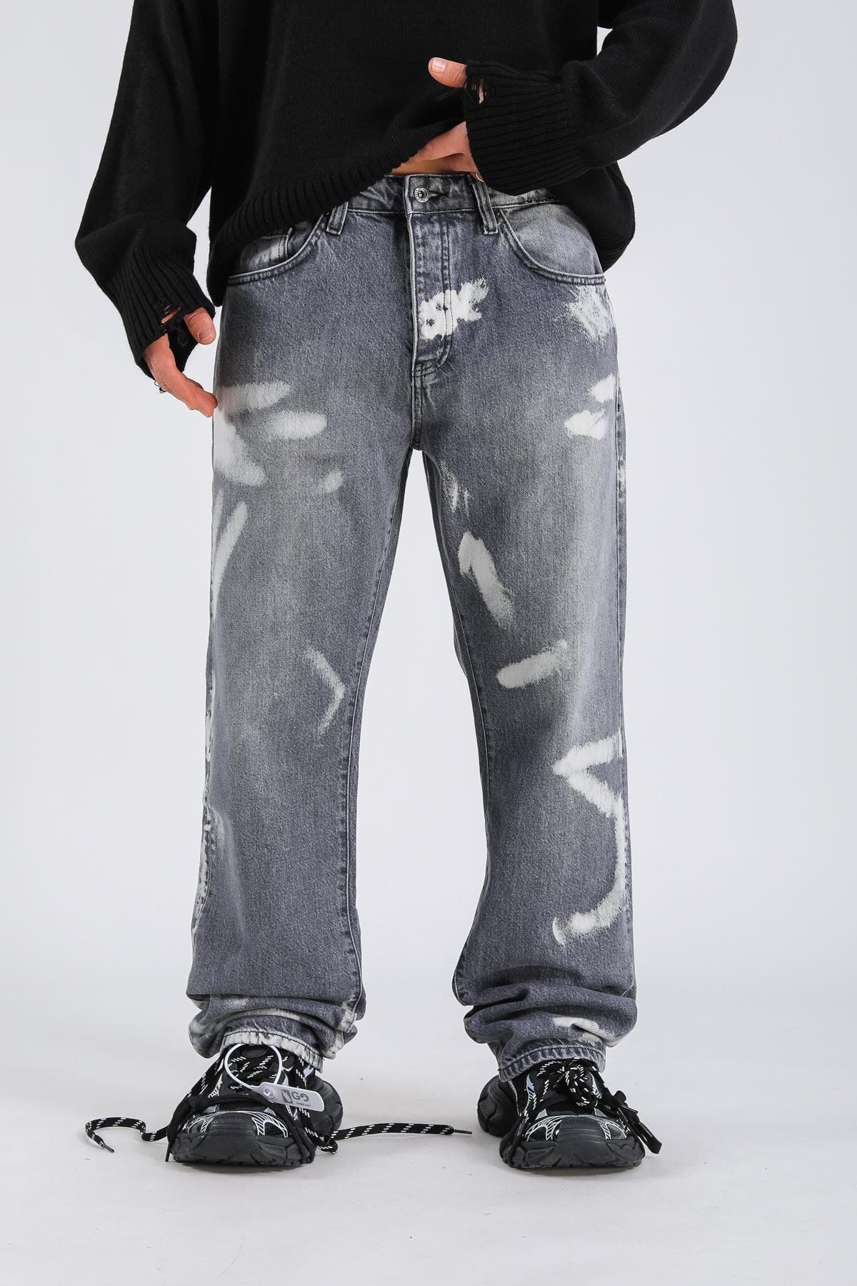 Jr.Crime Baggy Partly Dyed Jean - Anthracite P1068