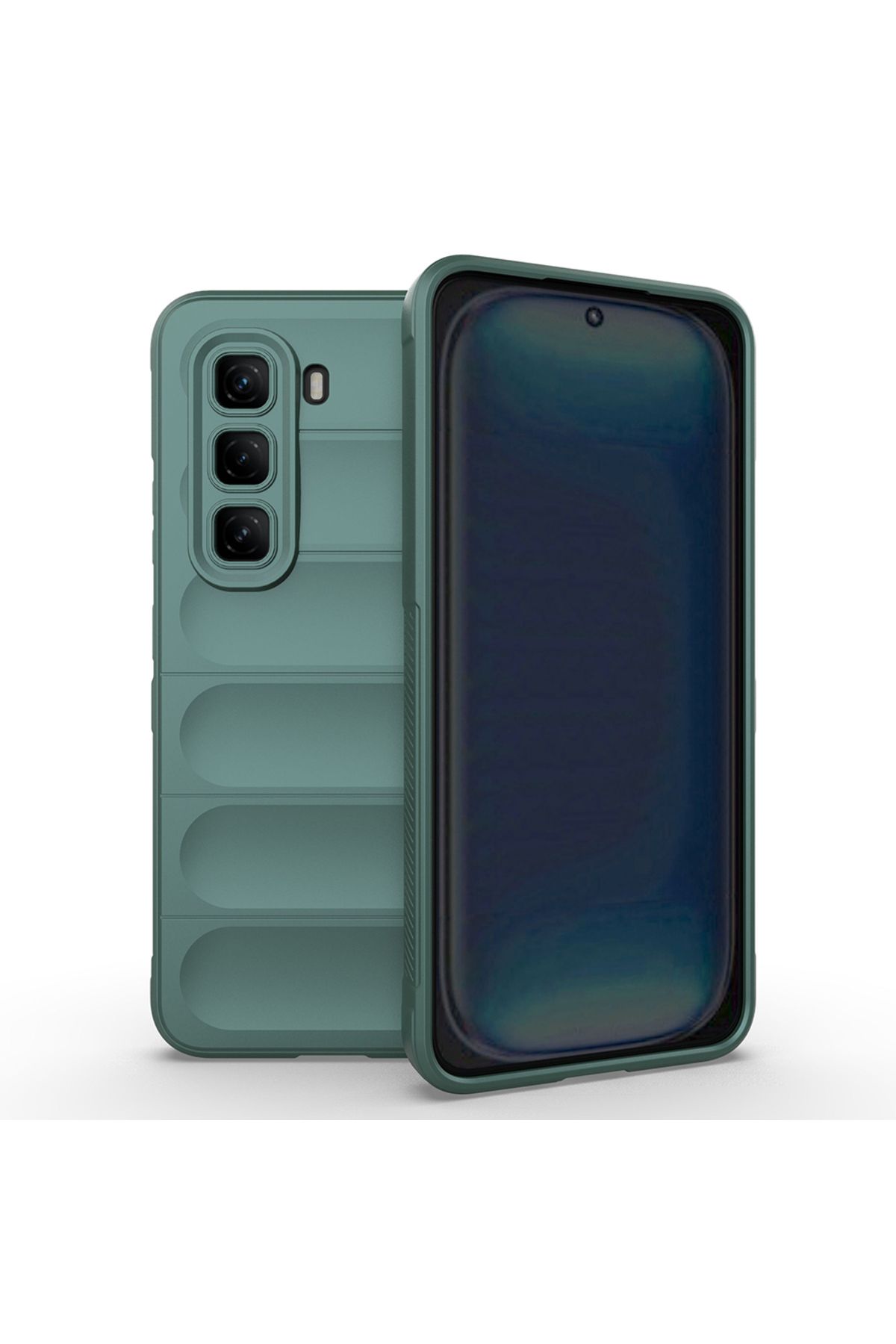 Başkenttekno İnfinix Hot 50 Pro 4G Kılıf Esnek TPU Oyuklu Arka Yüzey Tasarımlı Etnik Silikon Kapak