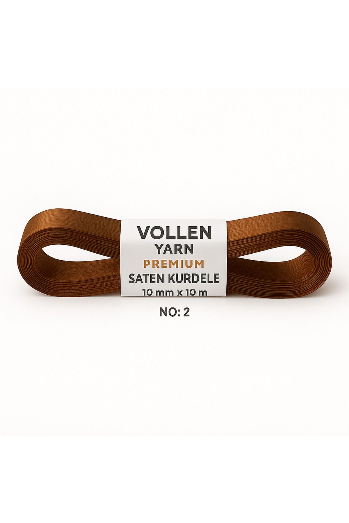 vollen yarn No:2 10 mm 10 mt Saten Kurdele