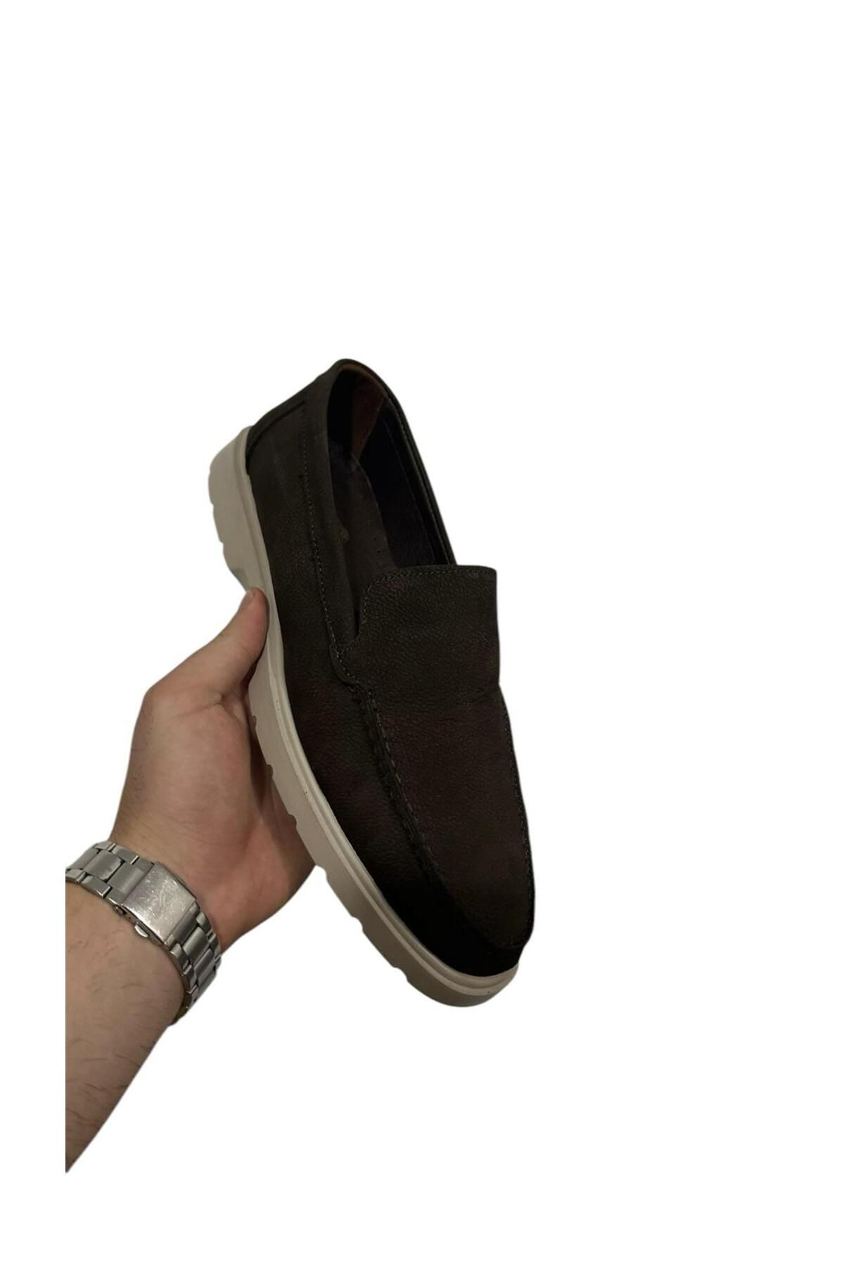 Greyybull Shoes kahve günlük rok loafer ayakkabı-siyah yazlık hafif rahat ayakkabı
